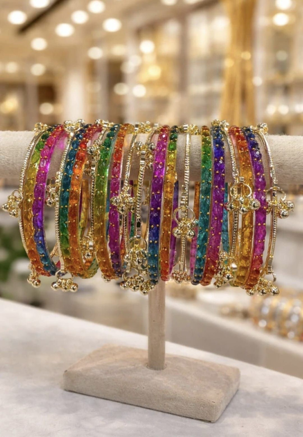 Image of Braha Alloy Gold-plated Bangle Set