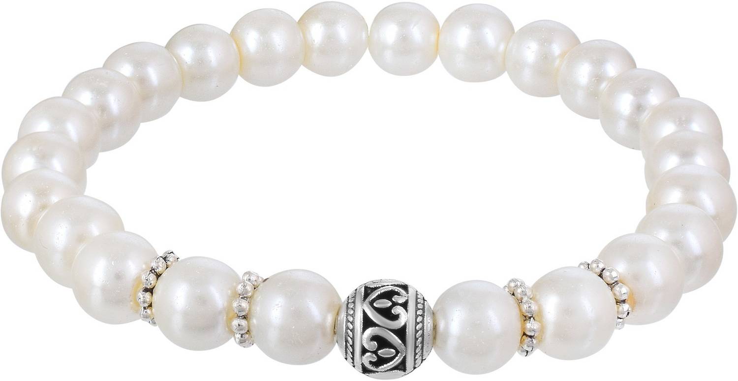 Admier Alloy Beads Silver Coated Bracelet