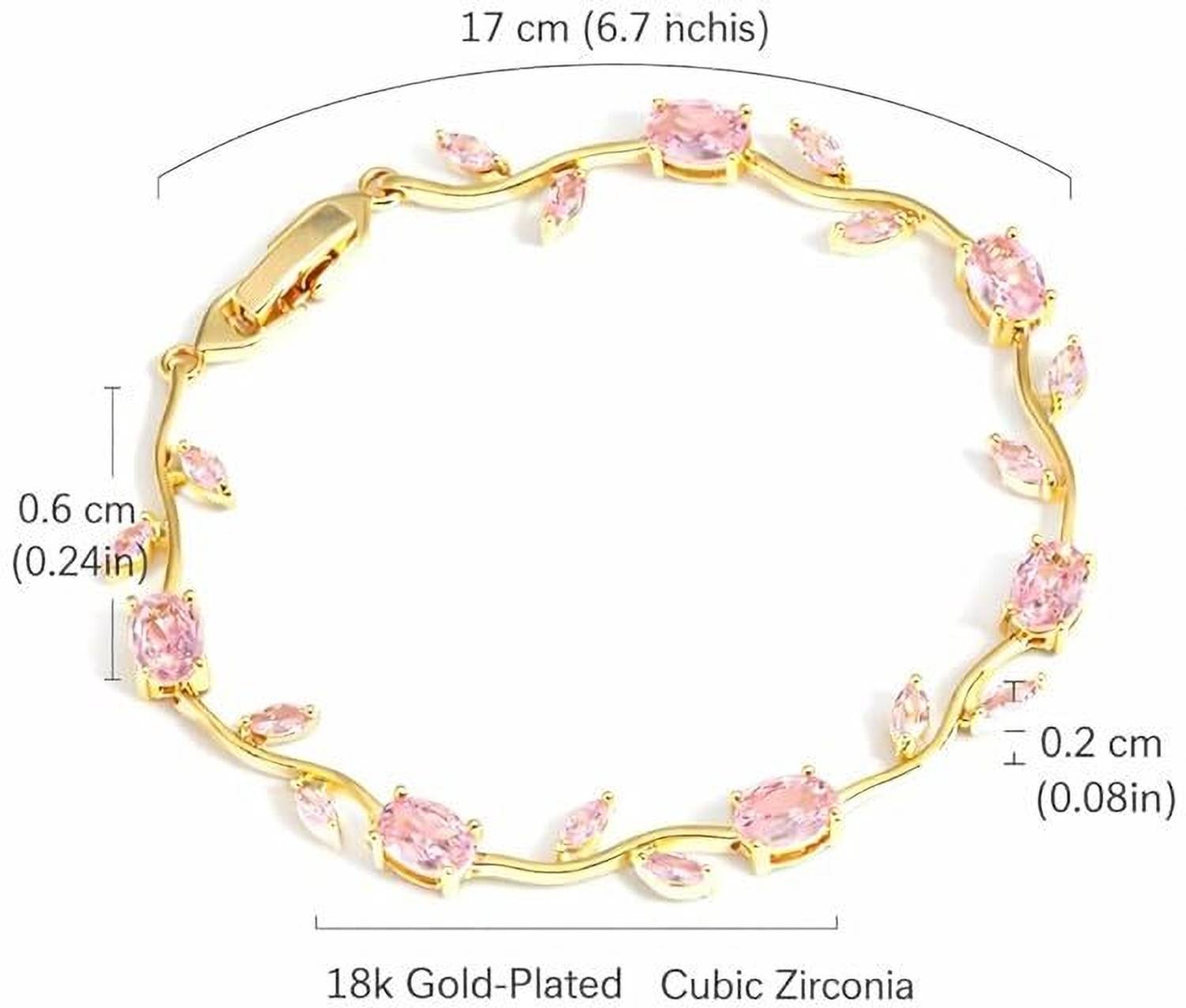 ANORI Gold-plated Cubic Zirconia Bracelet - Image 5