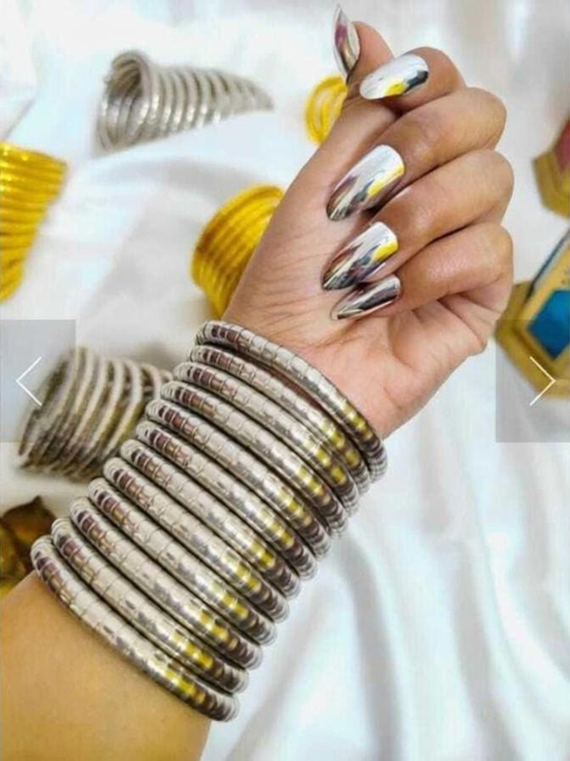 Image of Samridhi DC Metal, Oxidised Silver, Alloy Bangle