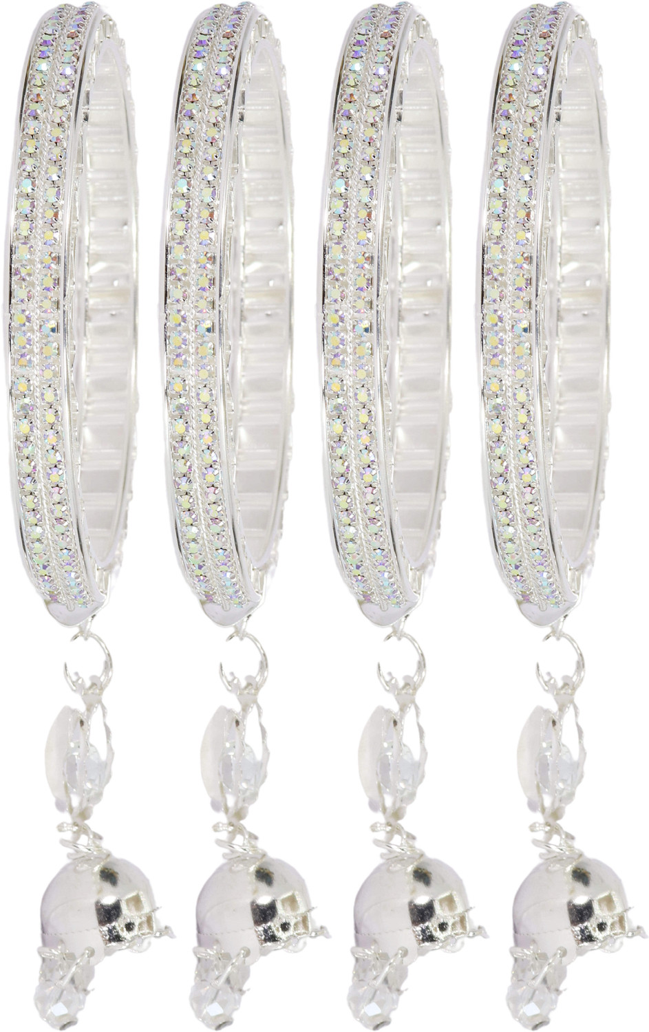 Image of LAVAZZA Metal Diamond Silver Bangle Set