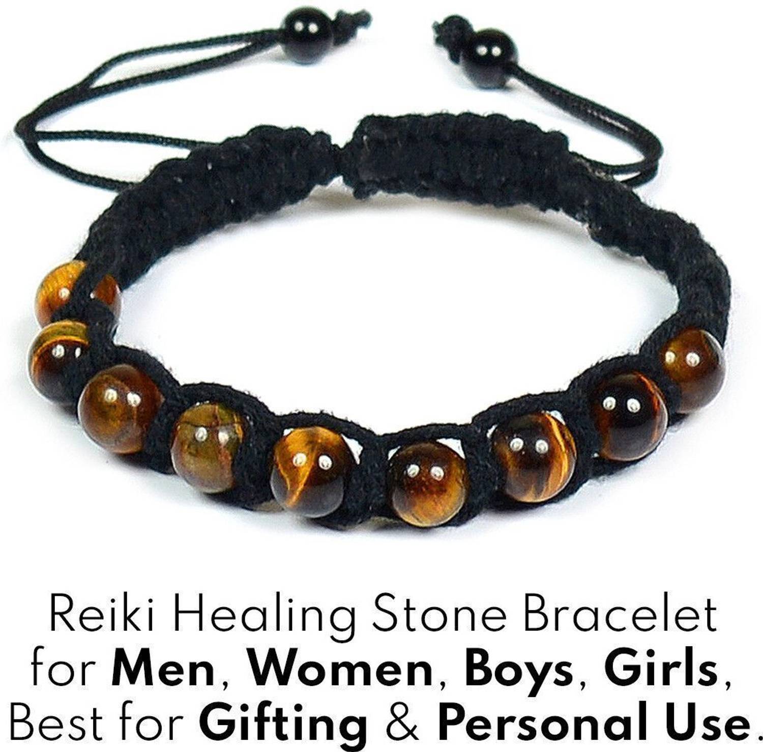 REIKI Tiger's Eye Beads Crystal Bracelet - Image 4