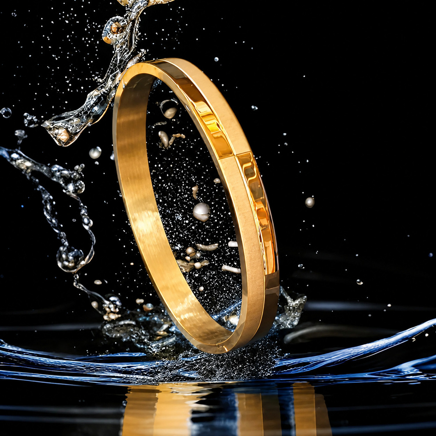 Image of FEEDNIX Stainless Steel Gold-plated Bangle
