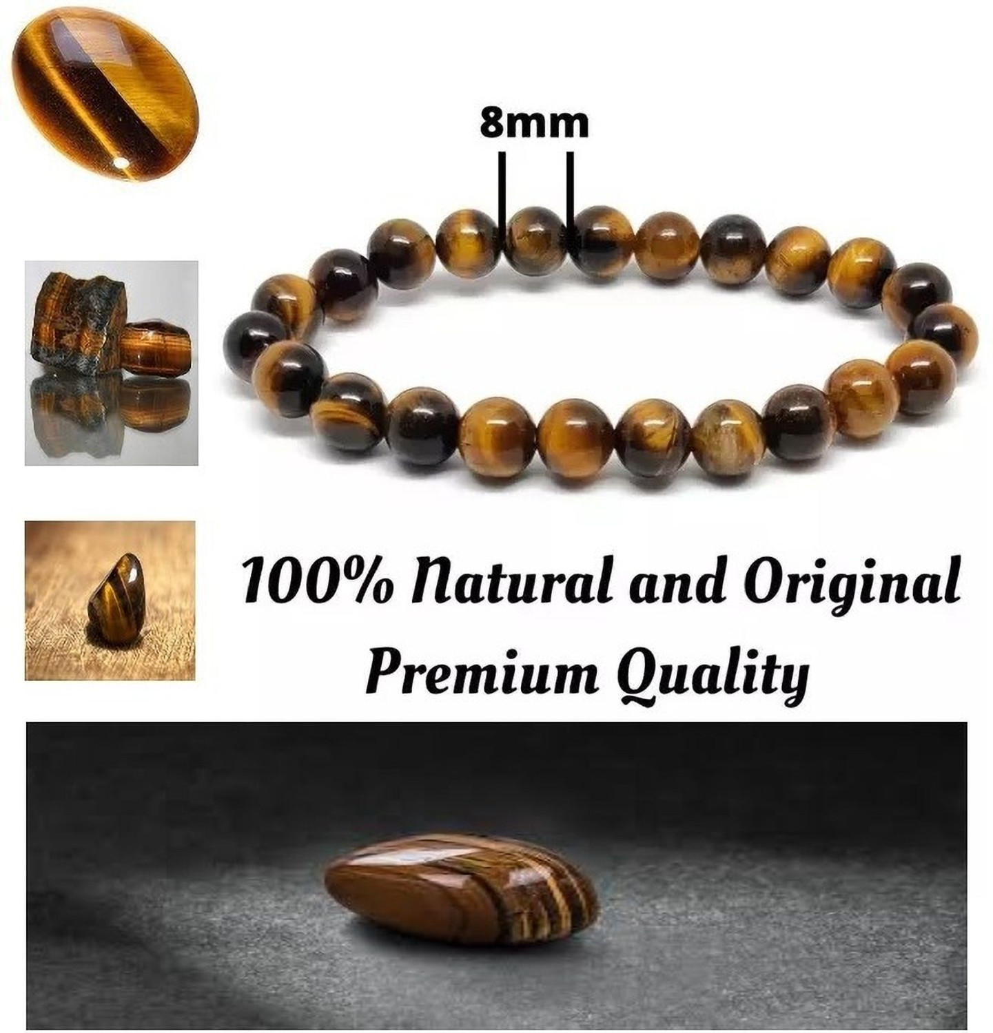Image of Tanishee- The Real Jewels Crystal, Tiger's Eye Cat's Eye Bracelet