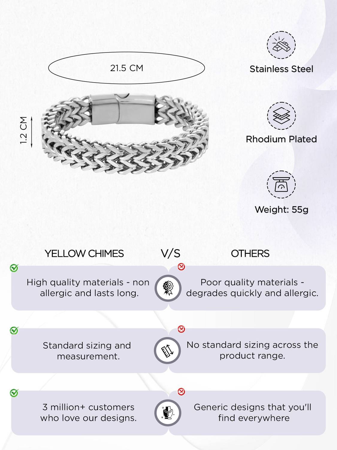 Yellow Chimes Stainless Steel Bracelet - Image 4
