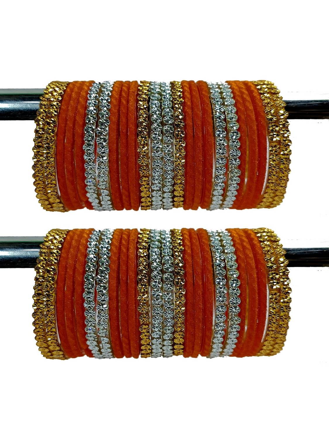 suhagan bangle store Metal, Fabric Gold-plated Bangle Set