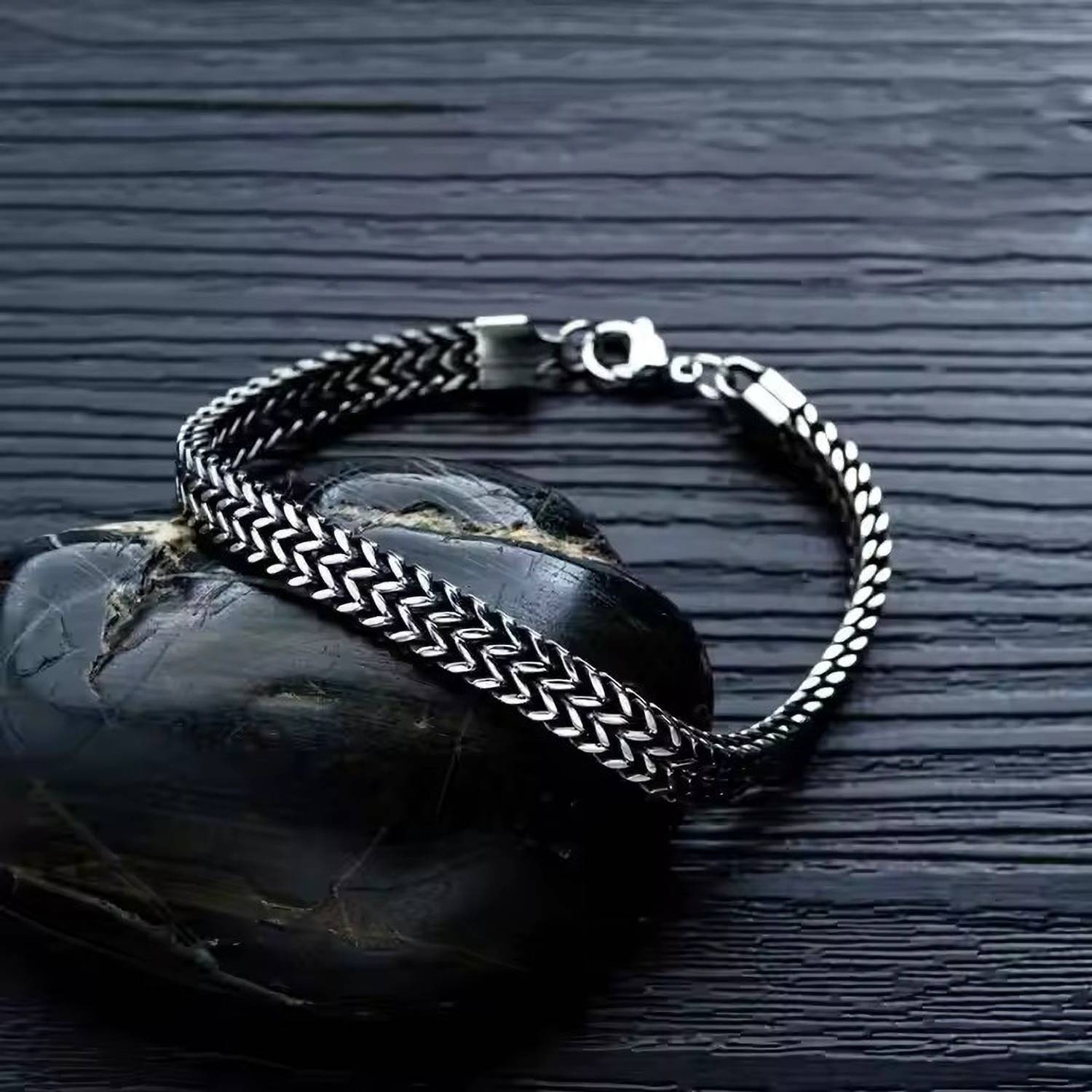 Fashion Frill Stainless Steel Silver Bracelet - Image 4