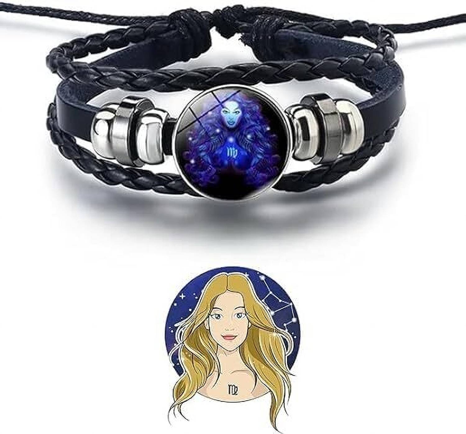 Alwaysup Leather Sterling Silver Bracelet