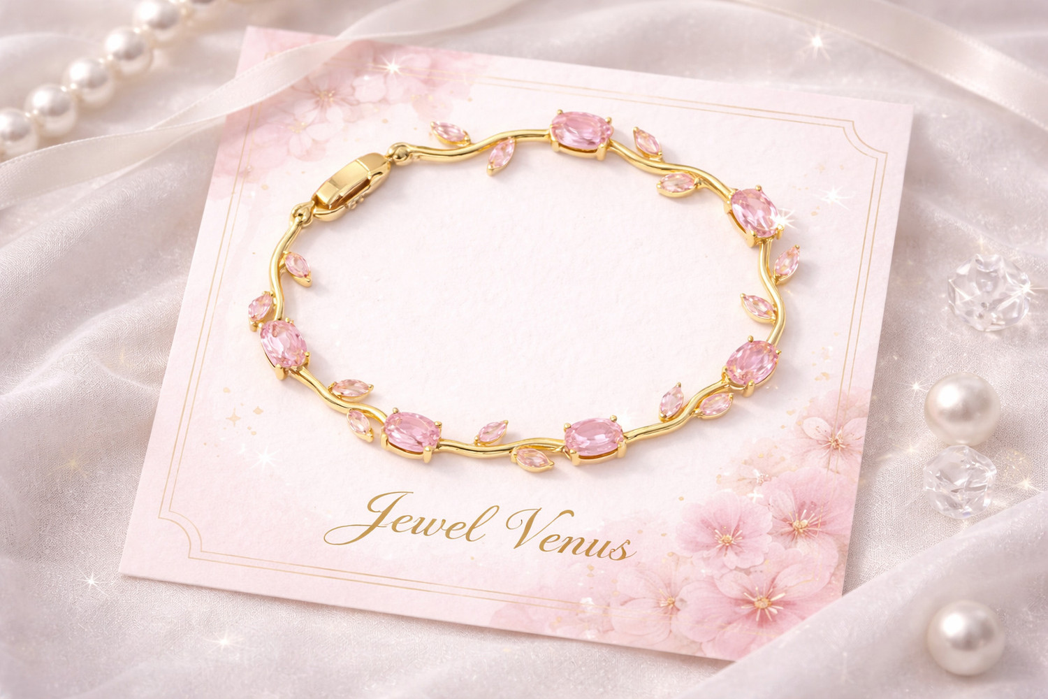 Image of jewelvenus Stainless Steel Cubic Zirconia Bracelet