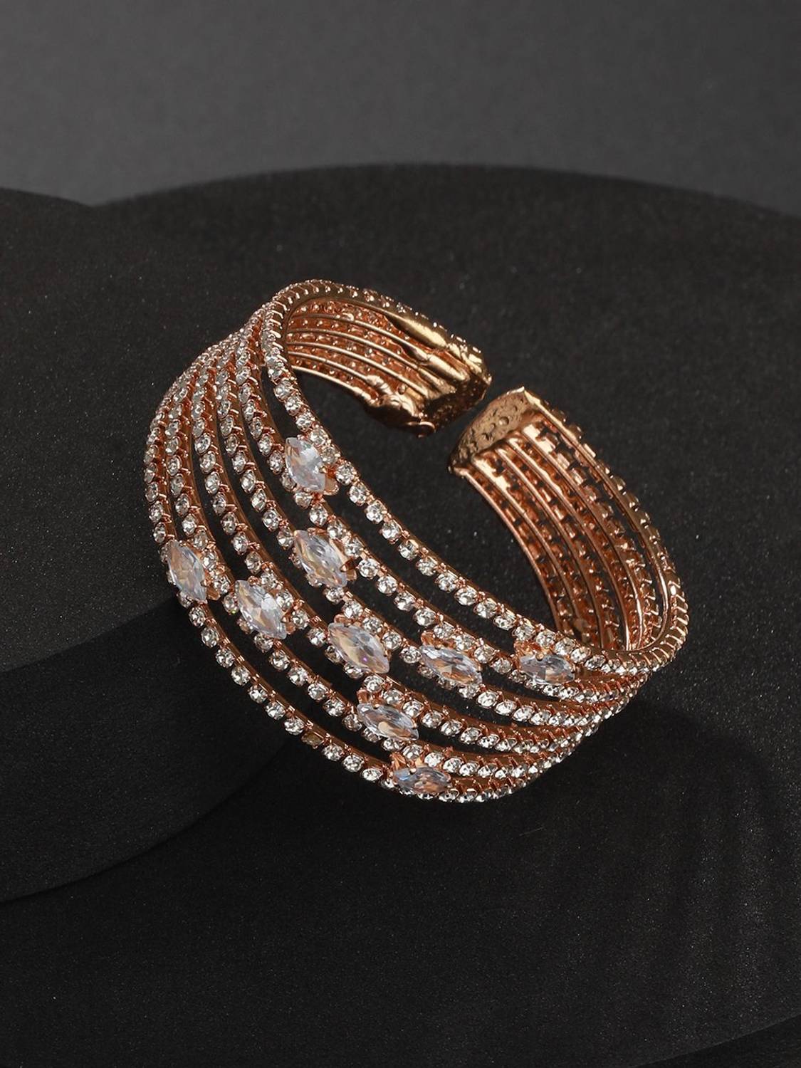 AATMANA Alloy Crystal Gold-plated Cuff