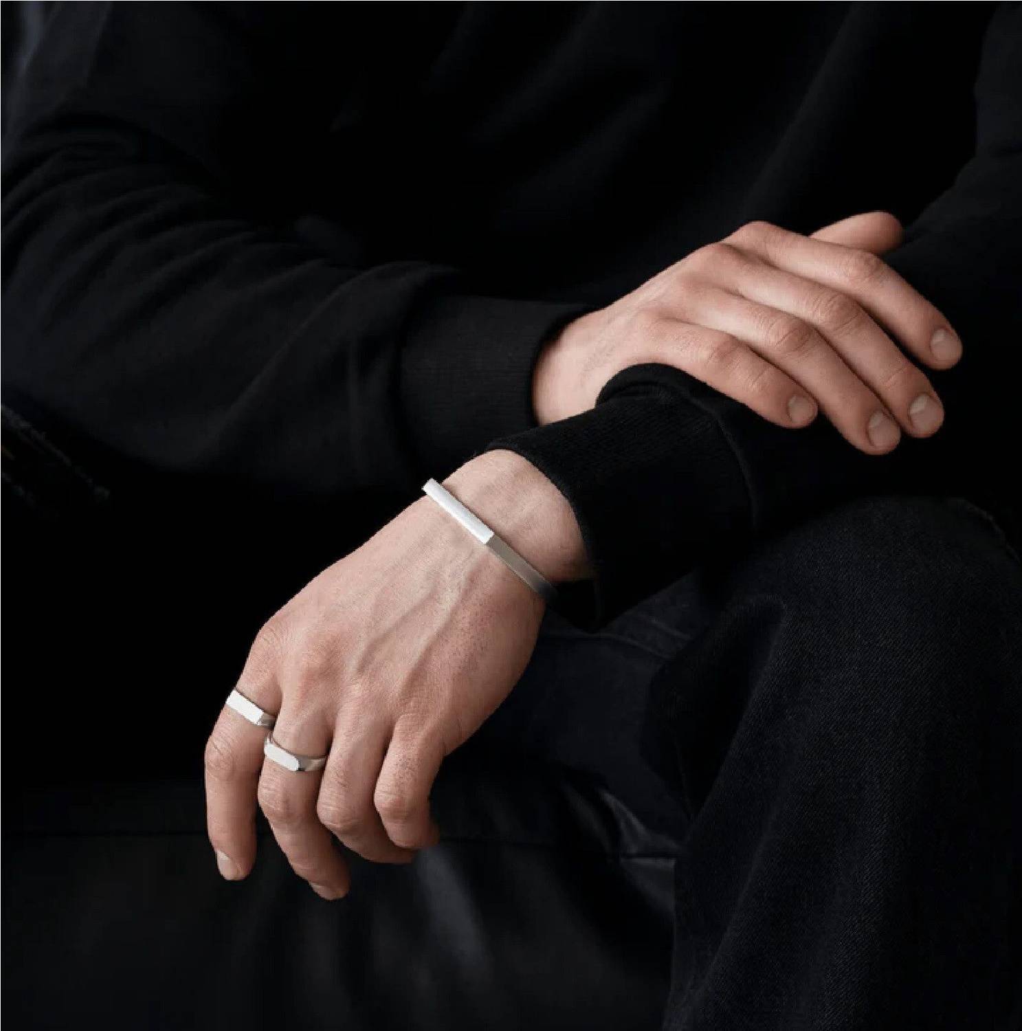 Ruhi Stainless Steel Titanium Cuff - Image 2