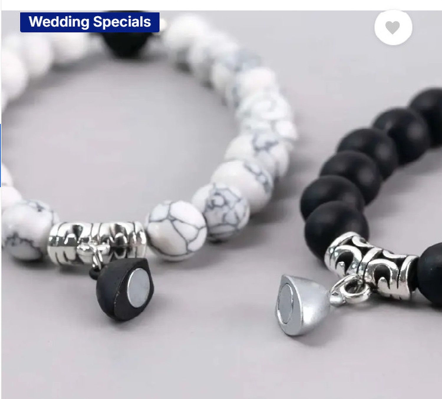 Image of Samna Handicrafts Stone Silver Bracelet Set