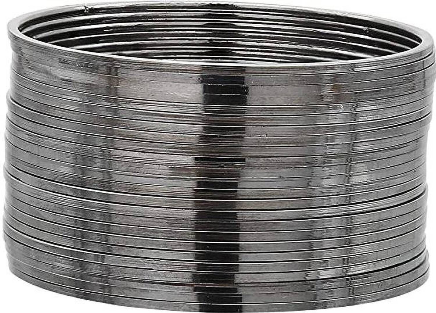 ANAMIKA Metal Black Silver Bangle