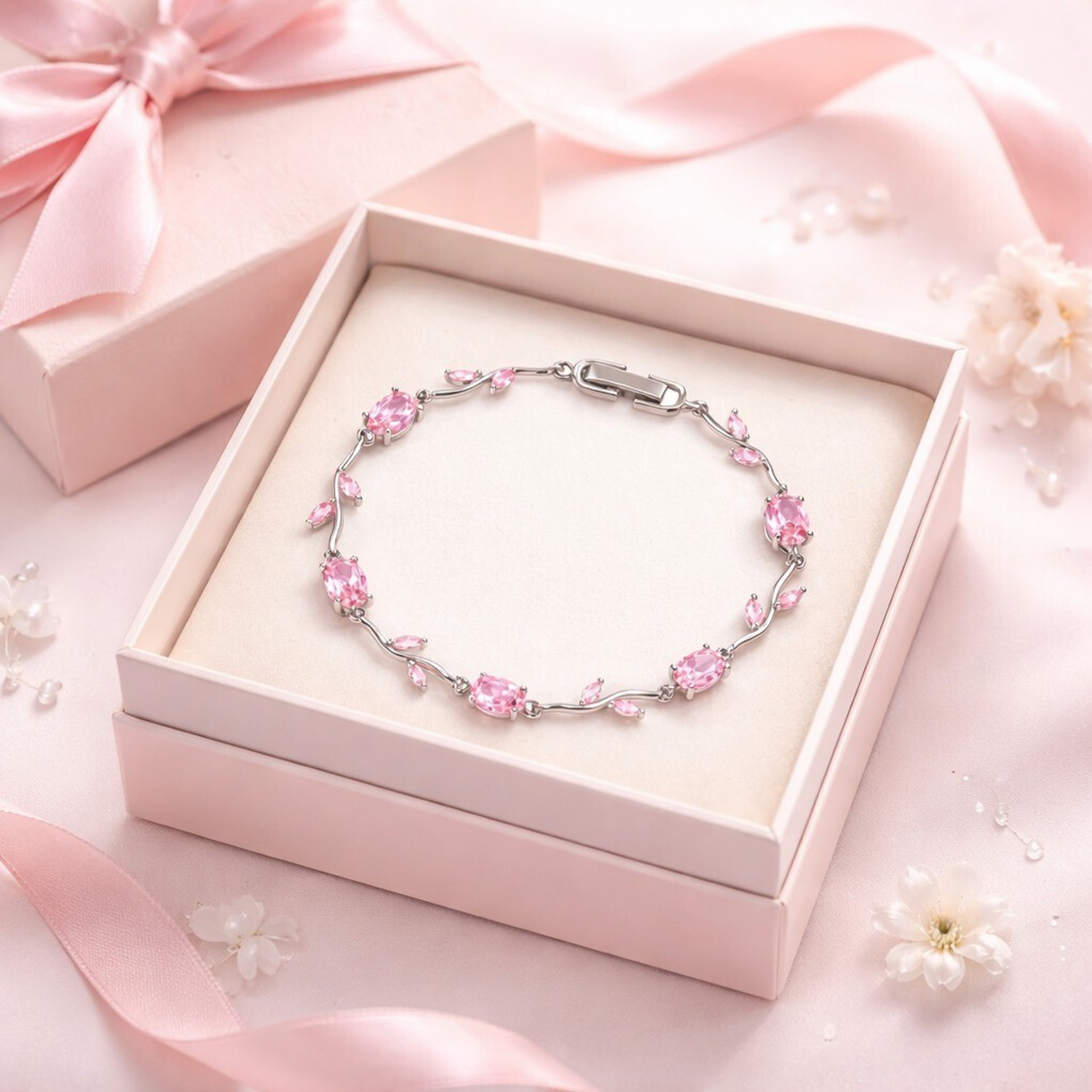 Image of Silvish Alloy Cubic Zirconia Bracelet