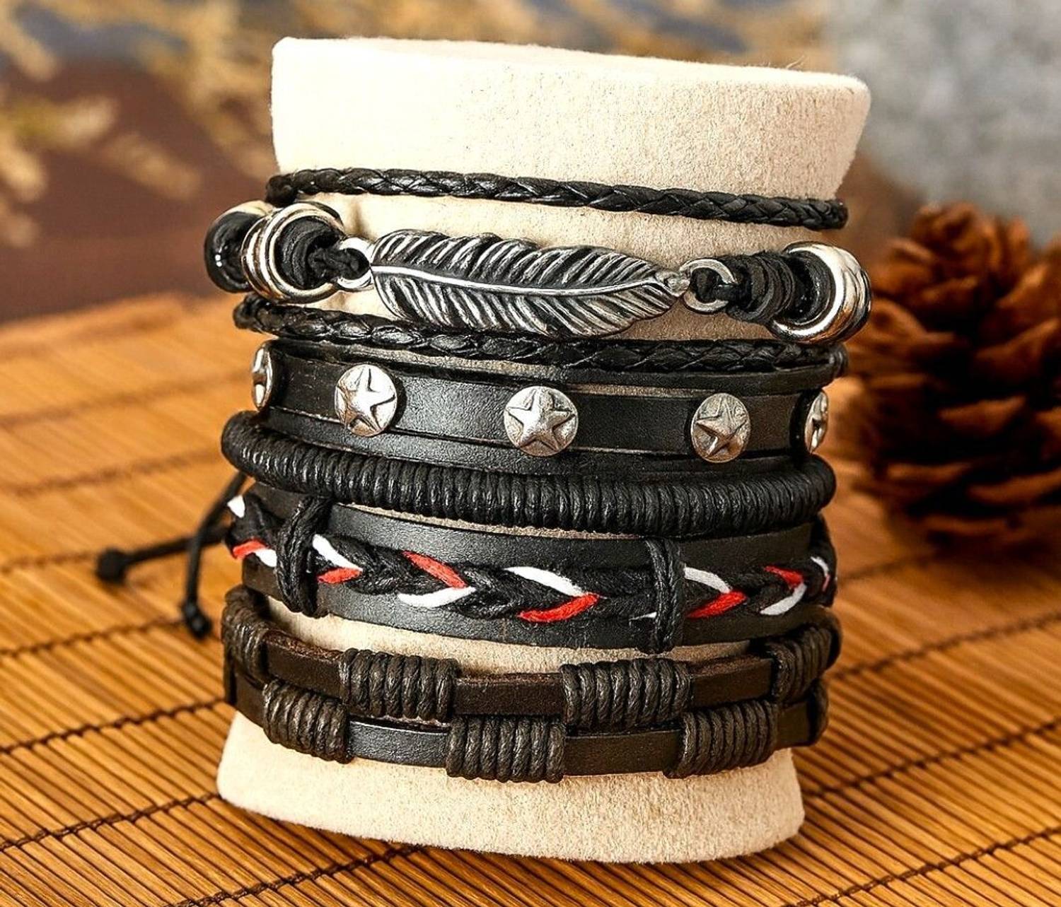kazare Leather Rhodium Bracelet Price in India - Buy kazare