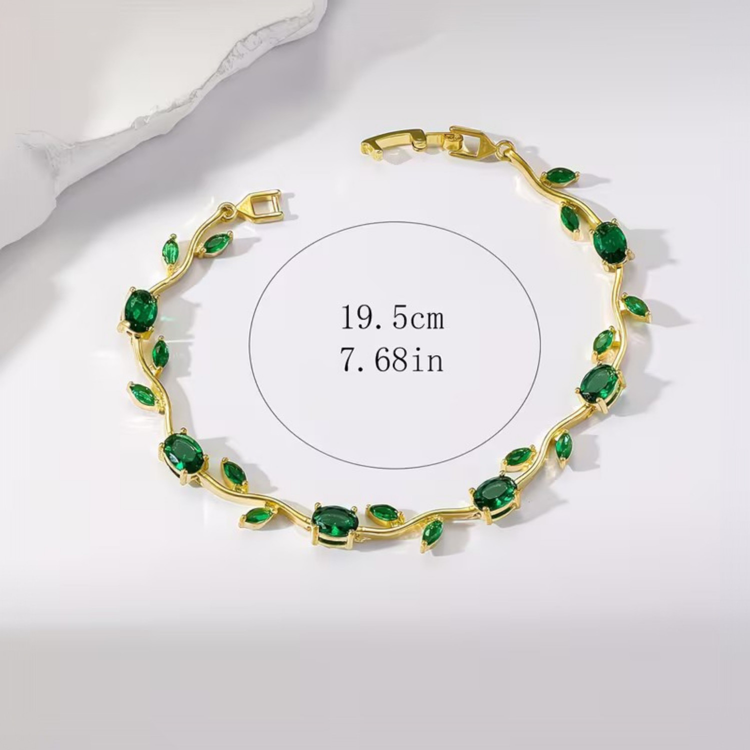 Image of ADF Stainless Steel Zircon Gold-plated Bracelet