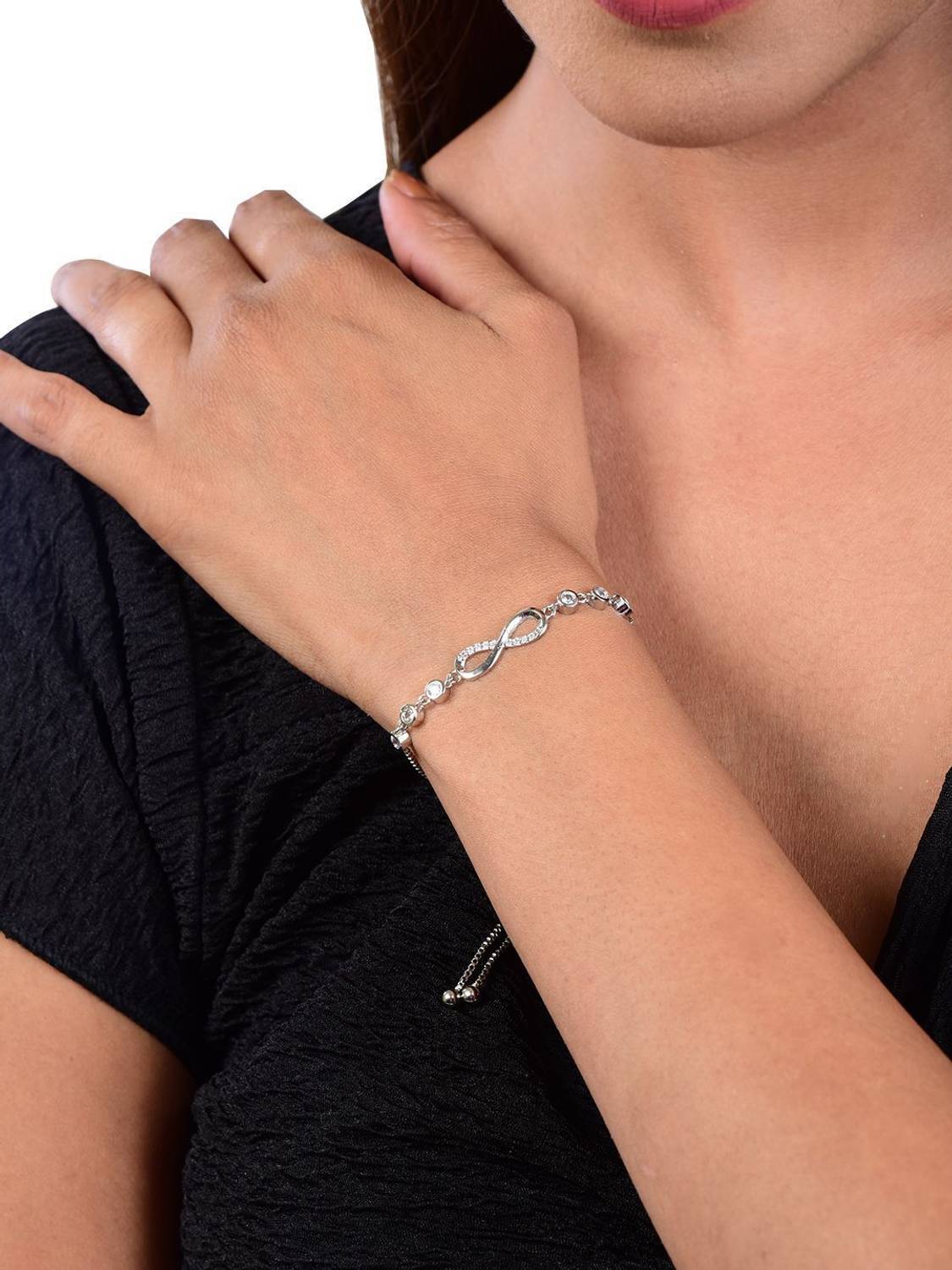 Nilu's Collection Copper Silver Charm Bracelet - Image 2