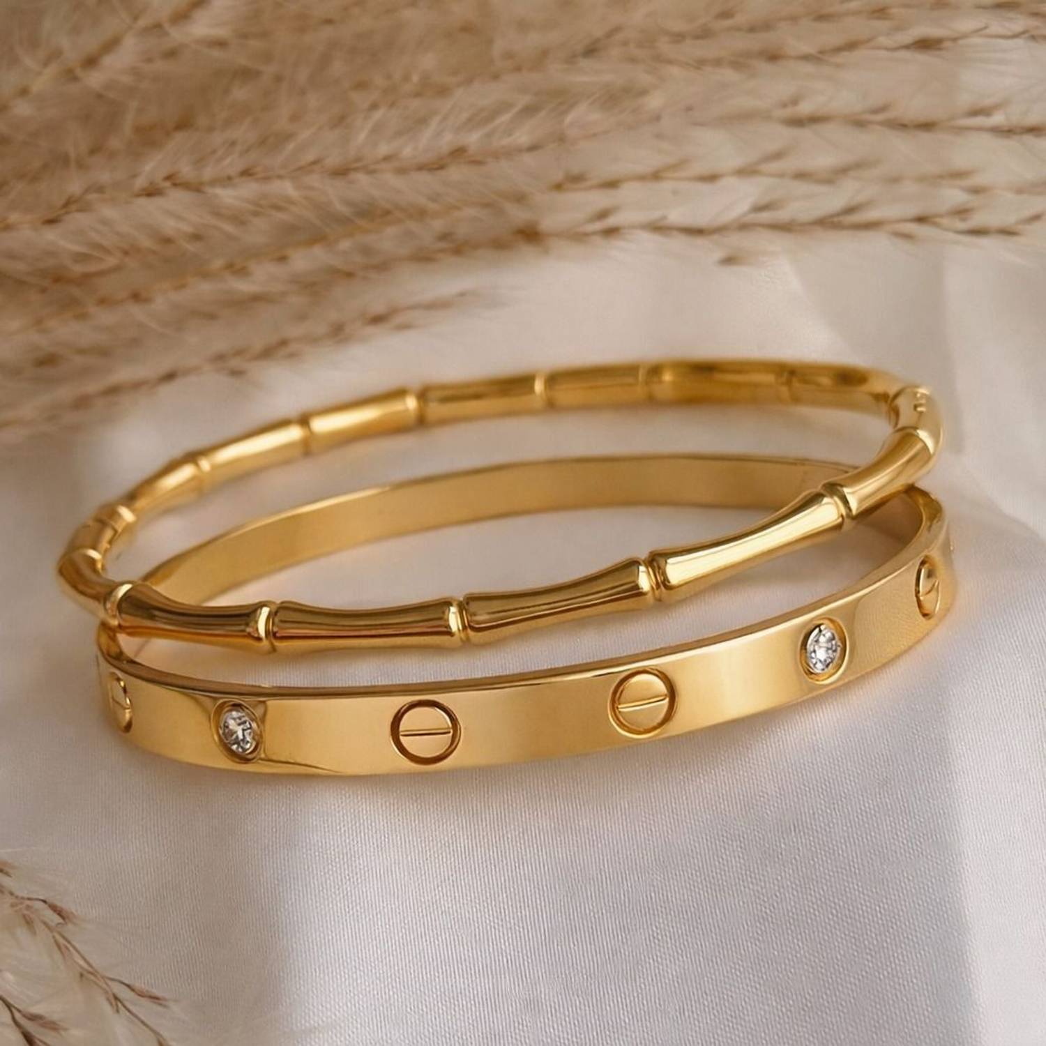 packnpromo Stainless Steel Bracelet Set Pack of 2 - Image 1