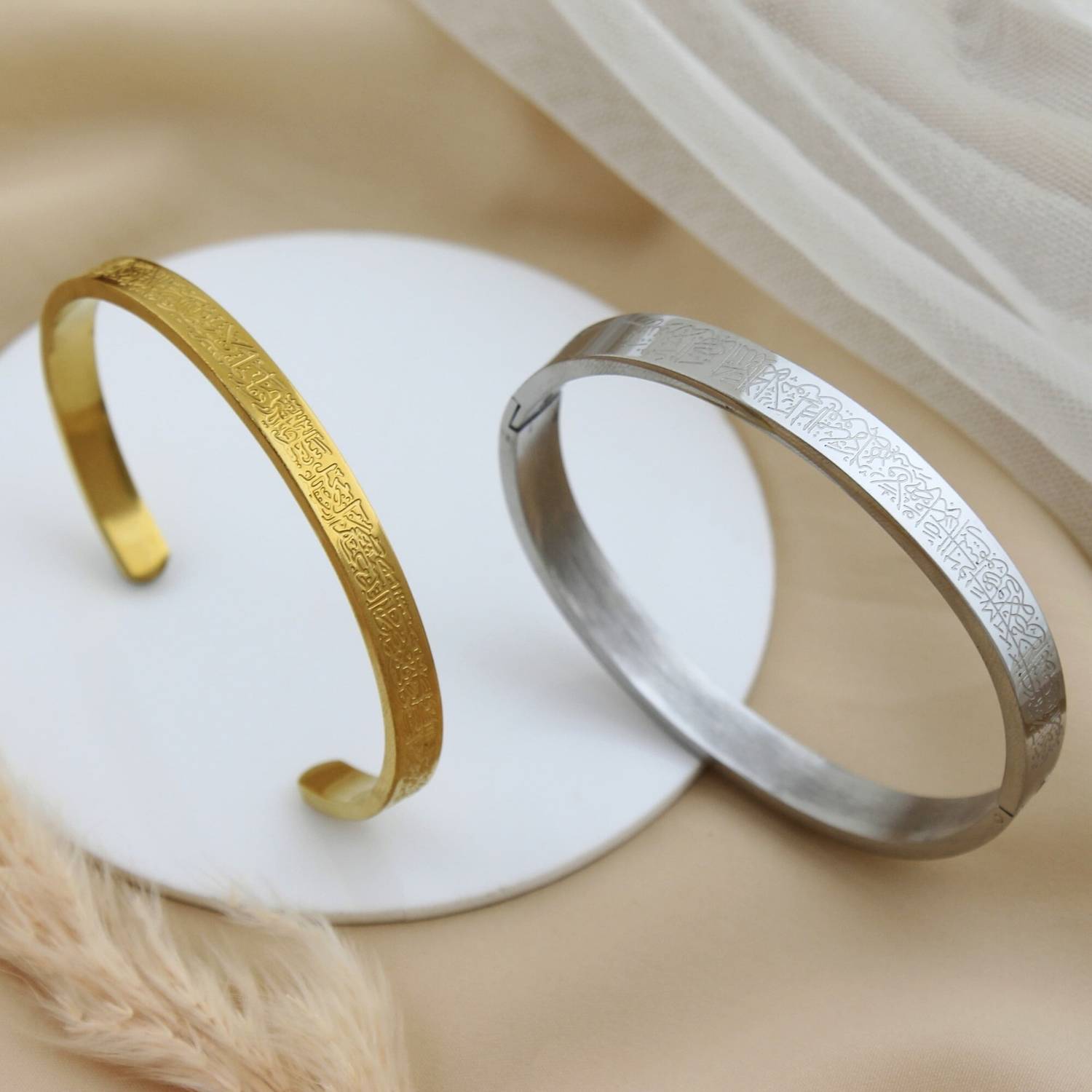 UNGALI Stainless Steel Gold-plated Cuff Pack of 2 - Image 5