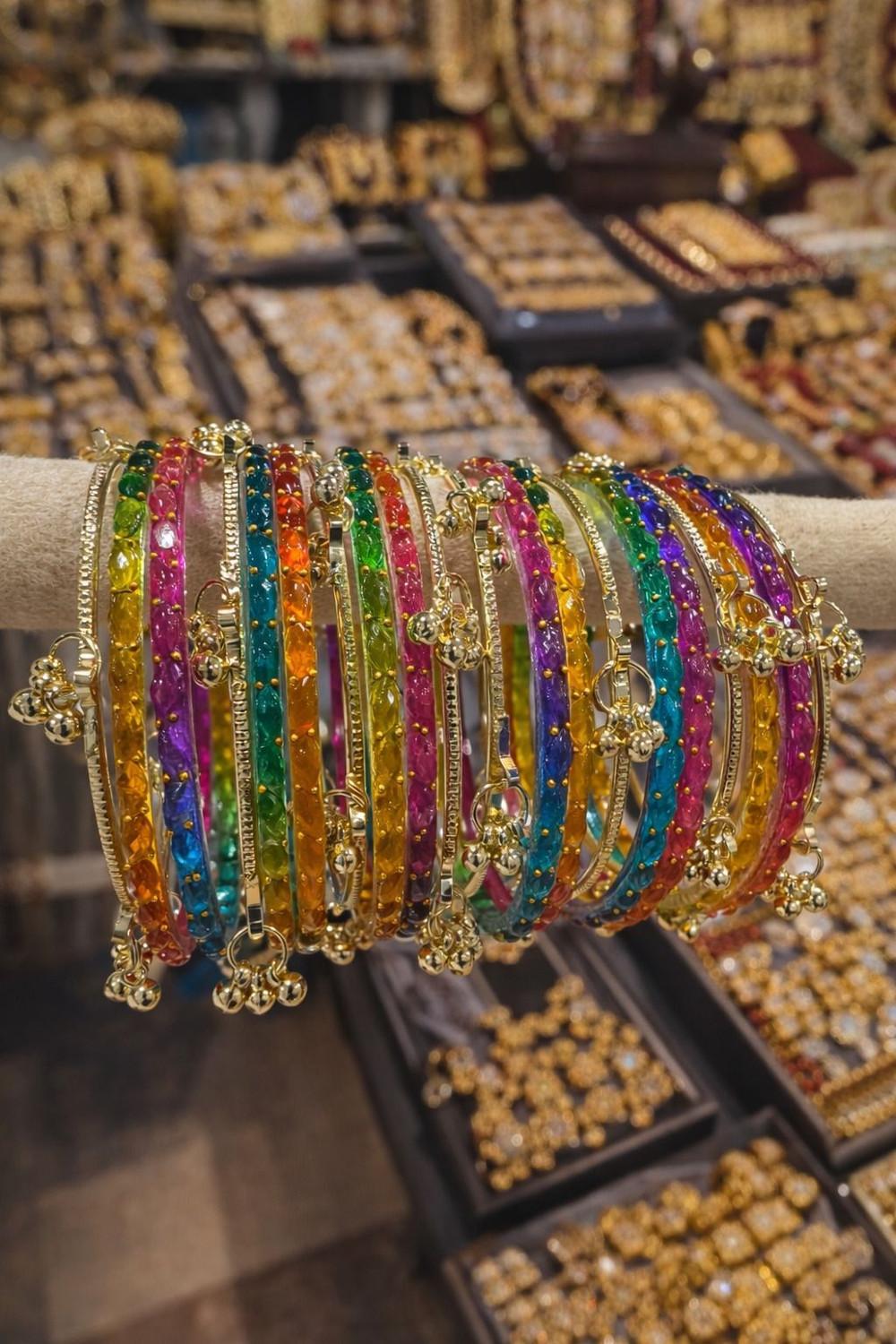 Image of Braha Alloy Gold-plated Bangle Set