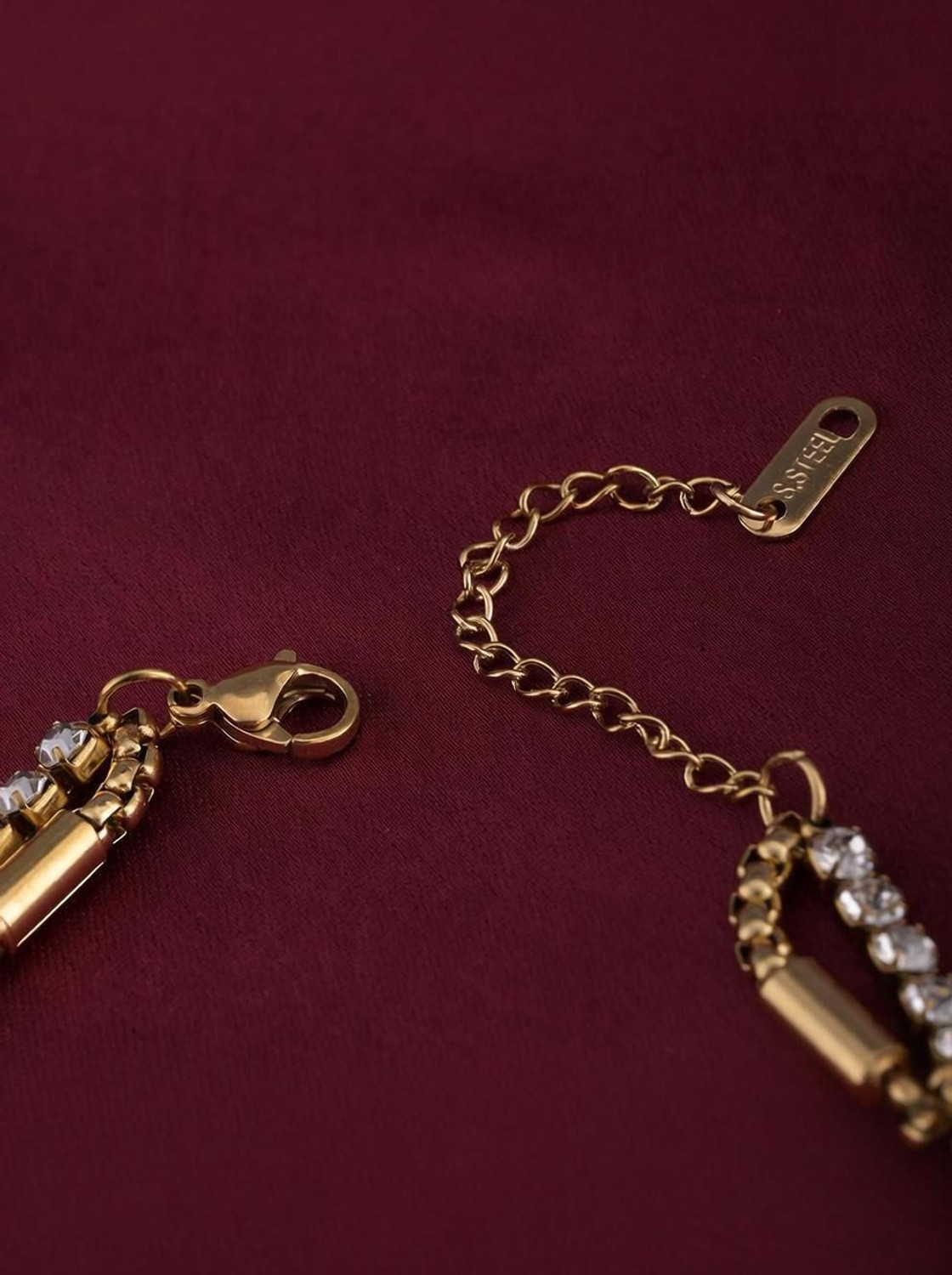 Image of PALMONAS Stainless Steel Gold-plated Bracelet