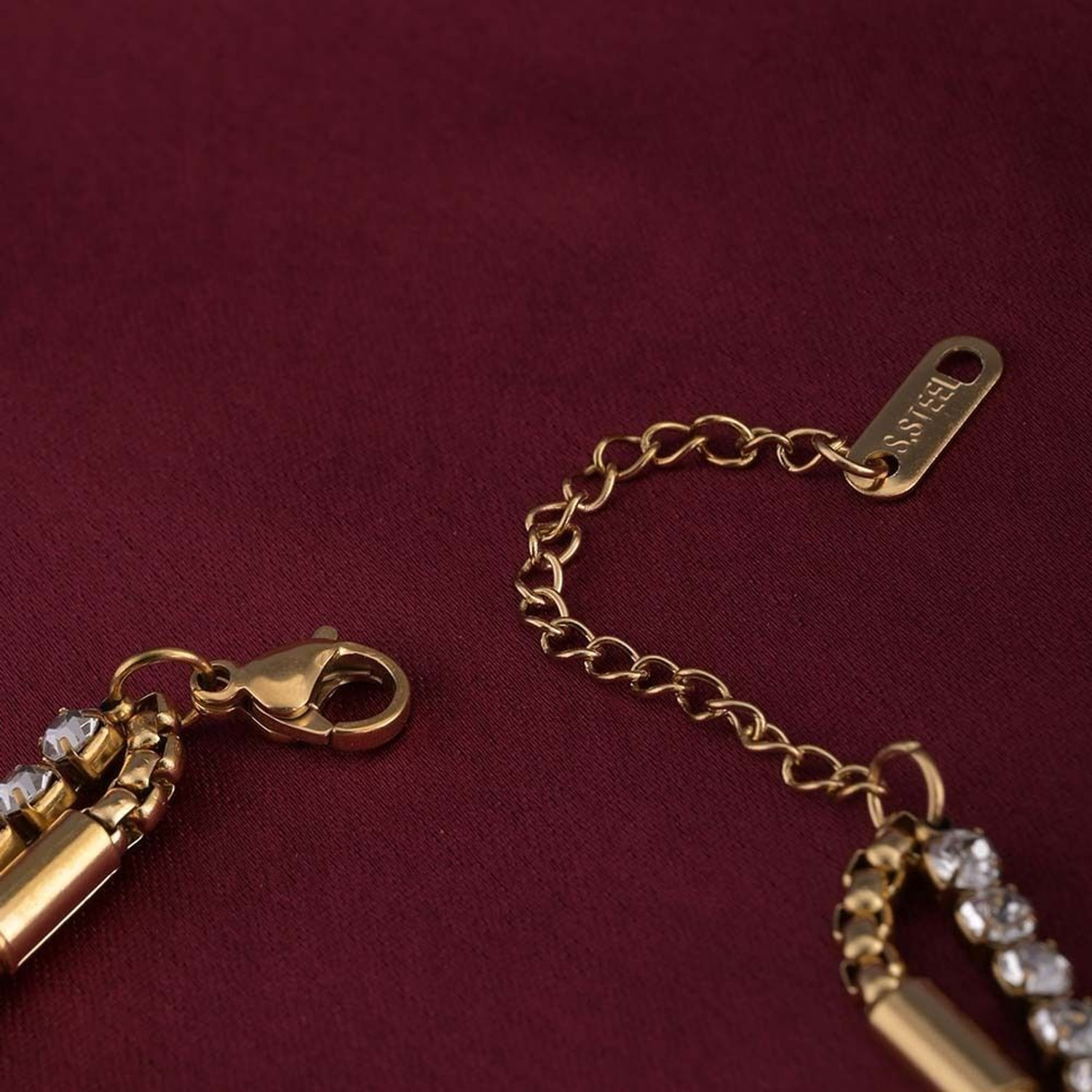 Image of PALMONAS Stainless Steel Gold-plated Bracelet