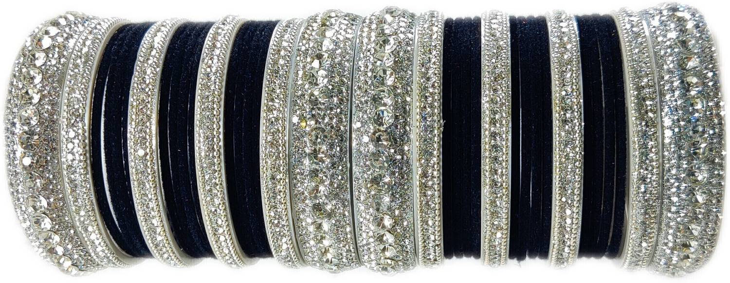 Ammoli Shell Cubic Zirconia Bangle Set