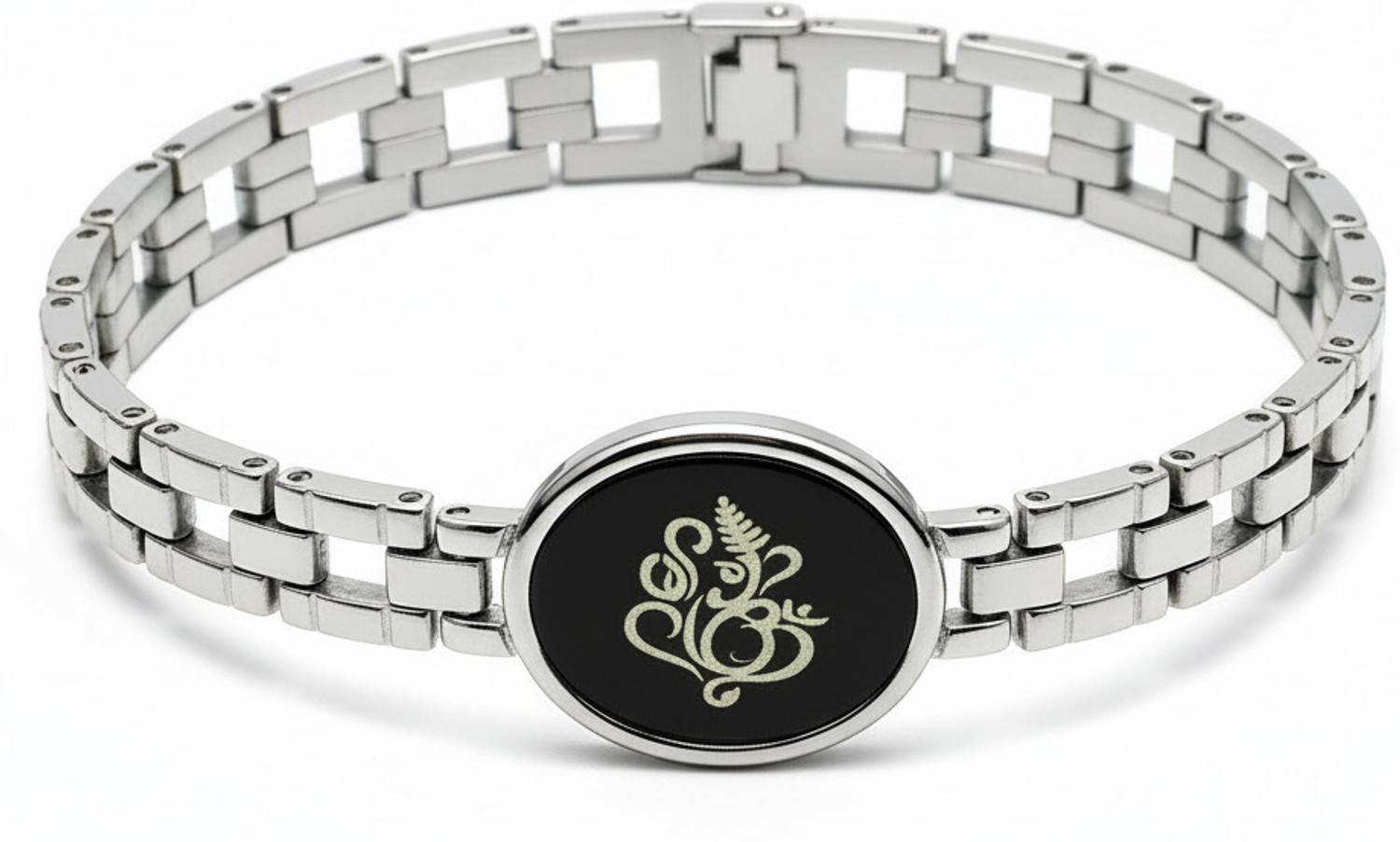 Image of M Men Style Metal Rhodium Bracelet