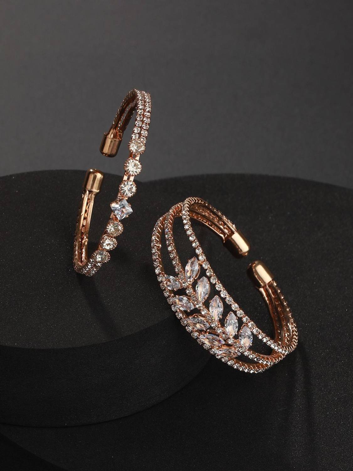 AATMANA Alloy Crystal Gold-plated Cuff