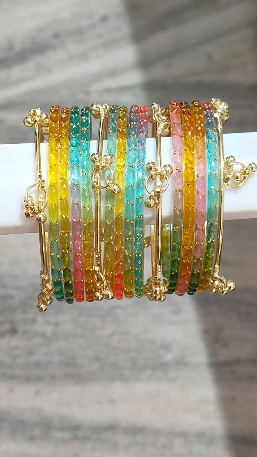 Image of NIRANJN Glass Beads Bangle Set
