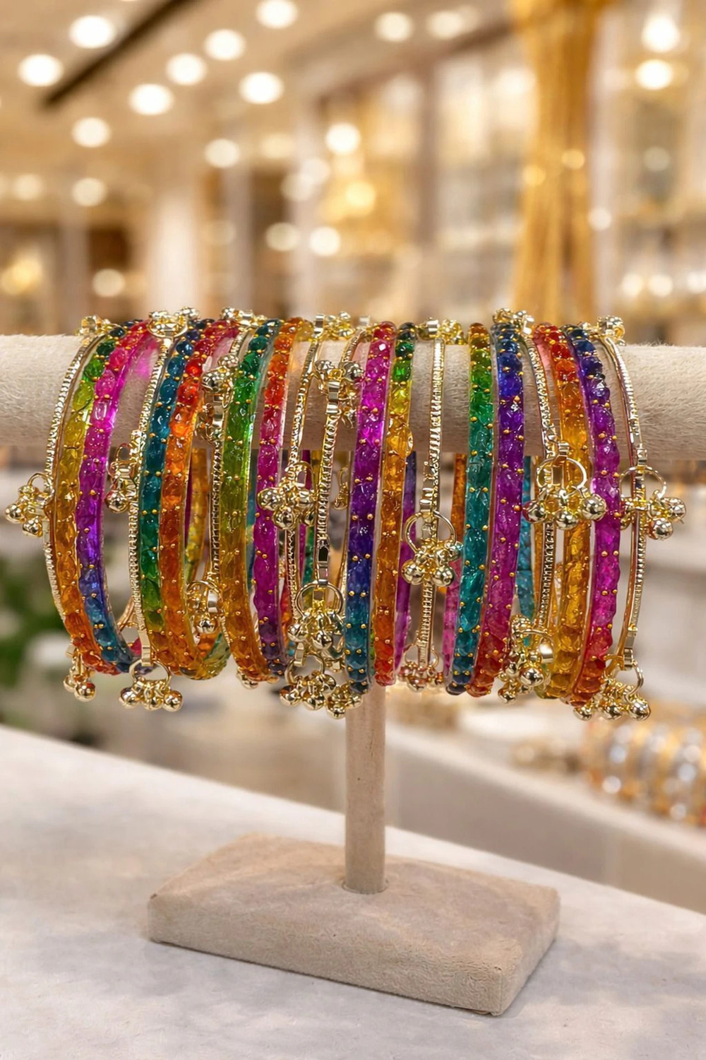 Image of Braha Alloy Gold-plated Bangle Set