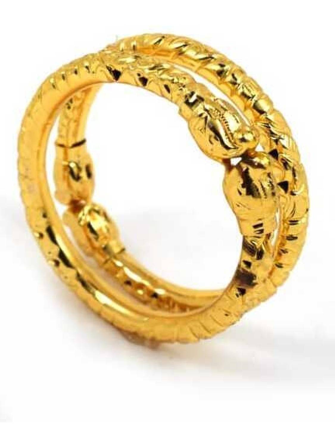 AQ CREATION Copper Gold-plated Bangle Set