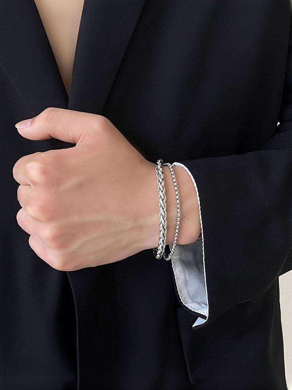 Inites Stainless Steel Silver Bracelet