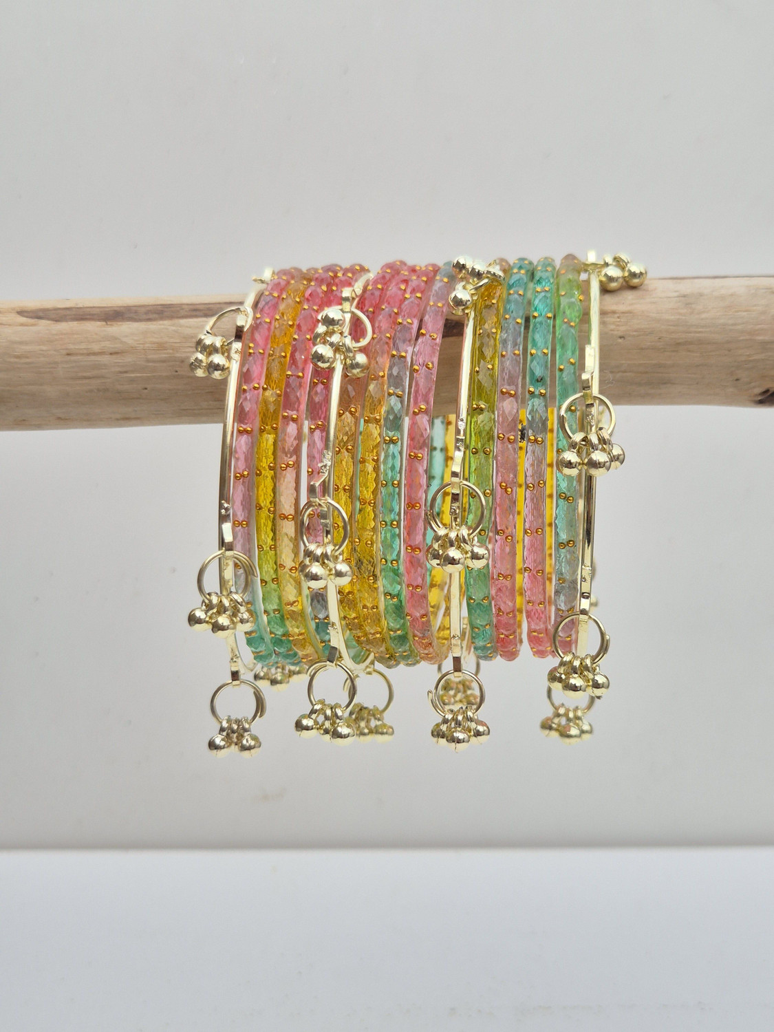 Image of zhcp Glass Zircon Bangle Set