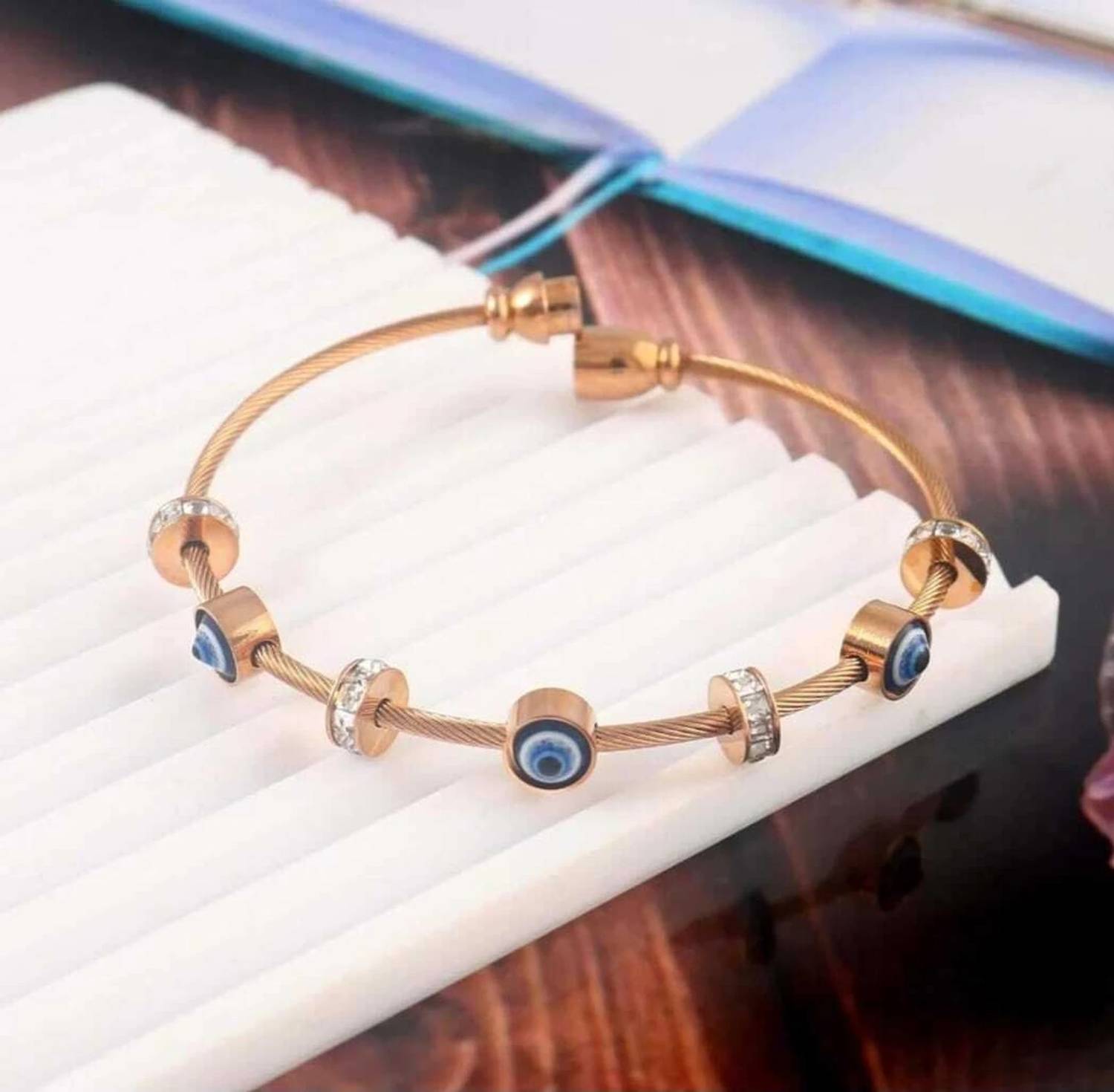 GlowNest Gold-plated Cubic Zirconia Kada - Image 2