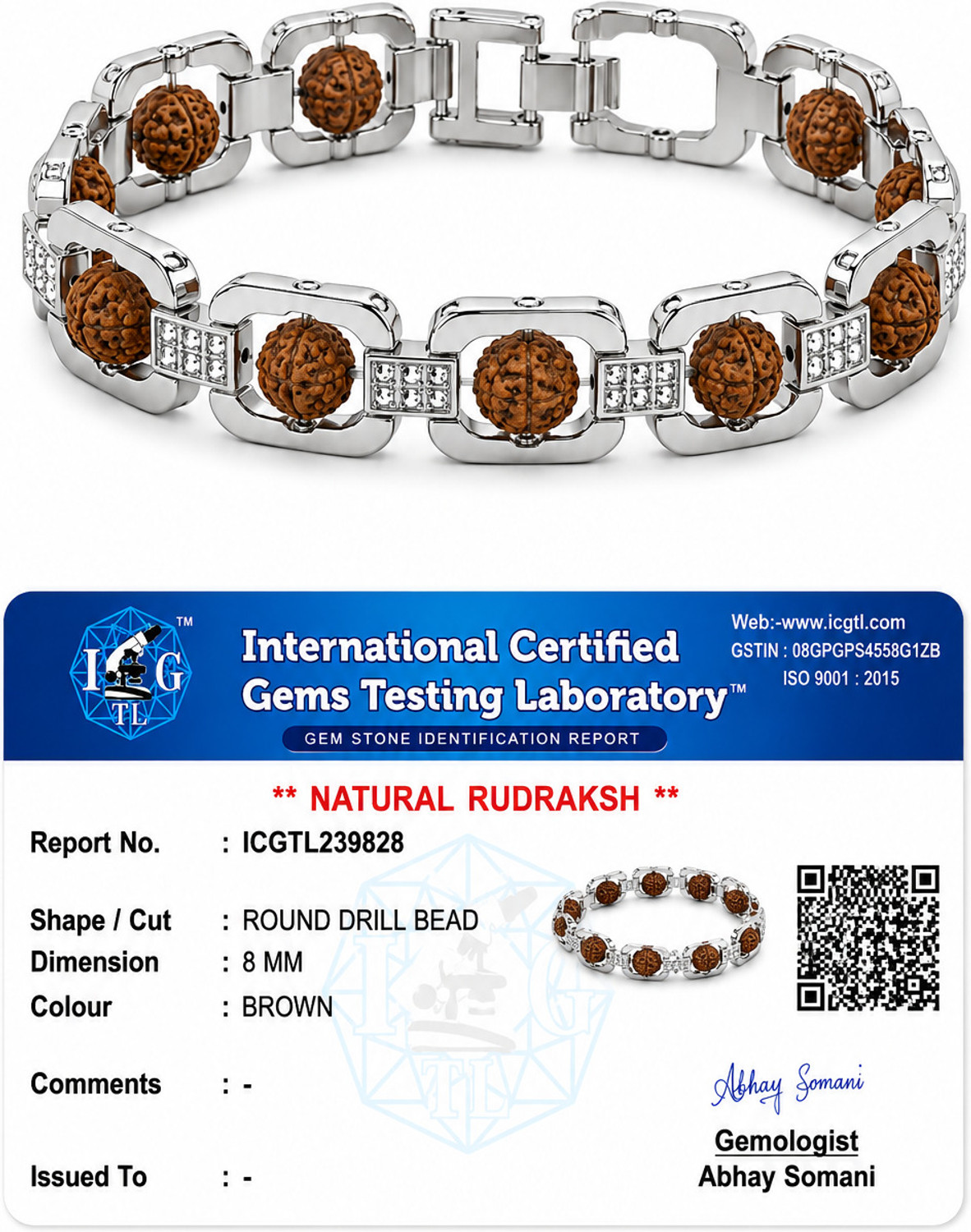 Crystal And shades Rudraksha Beads, Agate, Crystal, Jade, Quartz Bracelet