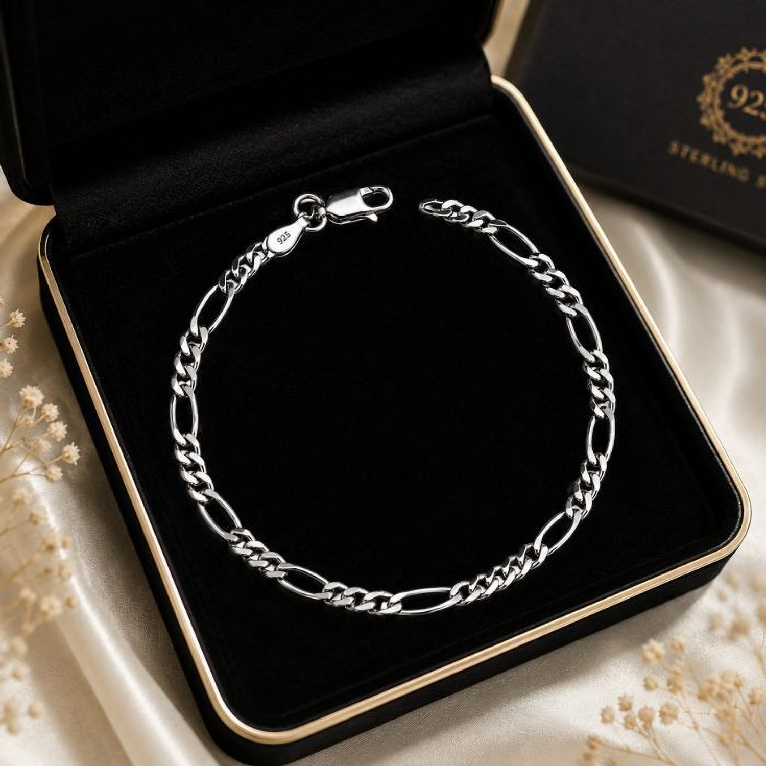 Image of SRKJ Sterling Silver NA, Silver Bracelet