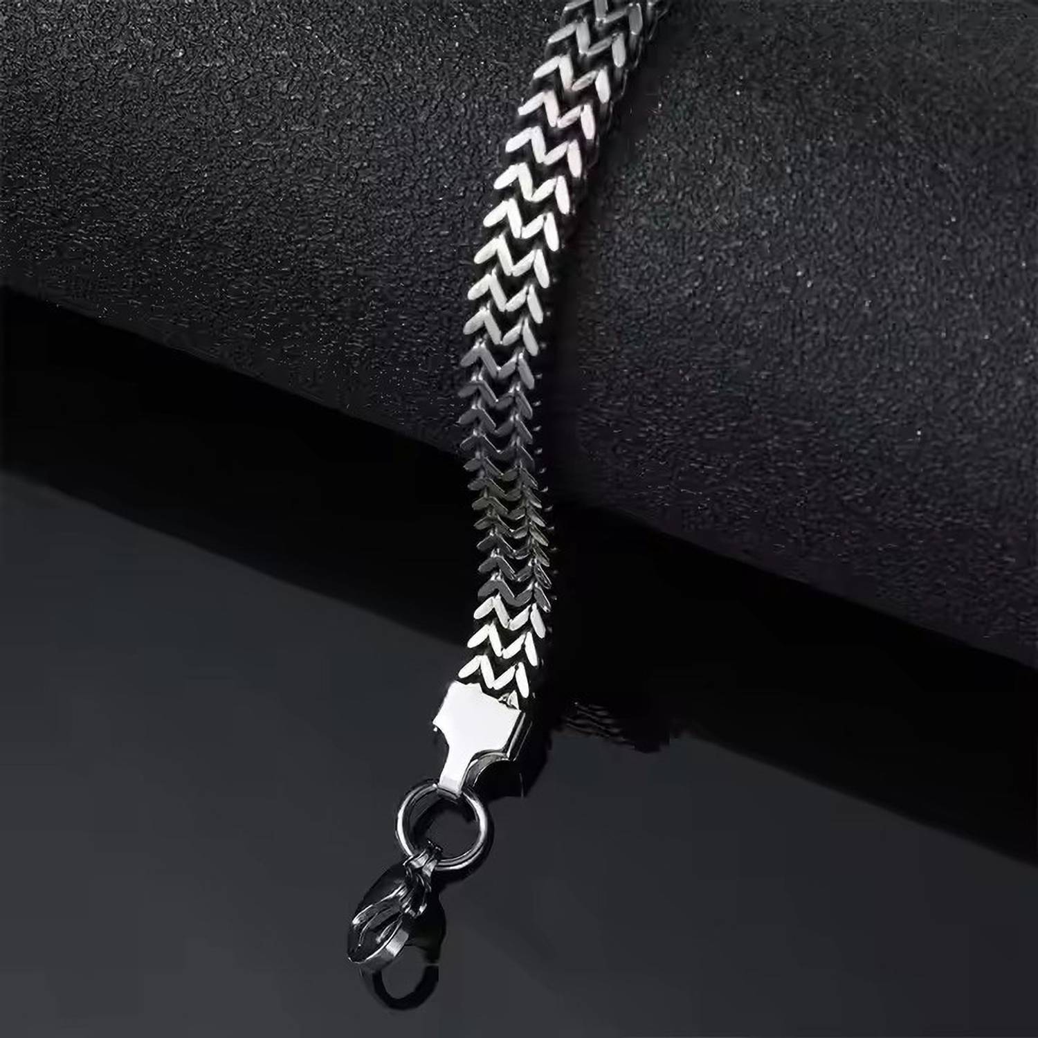 Fashion Frill Stainless Steel Silver Bracelet - Image 5