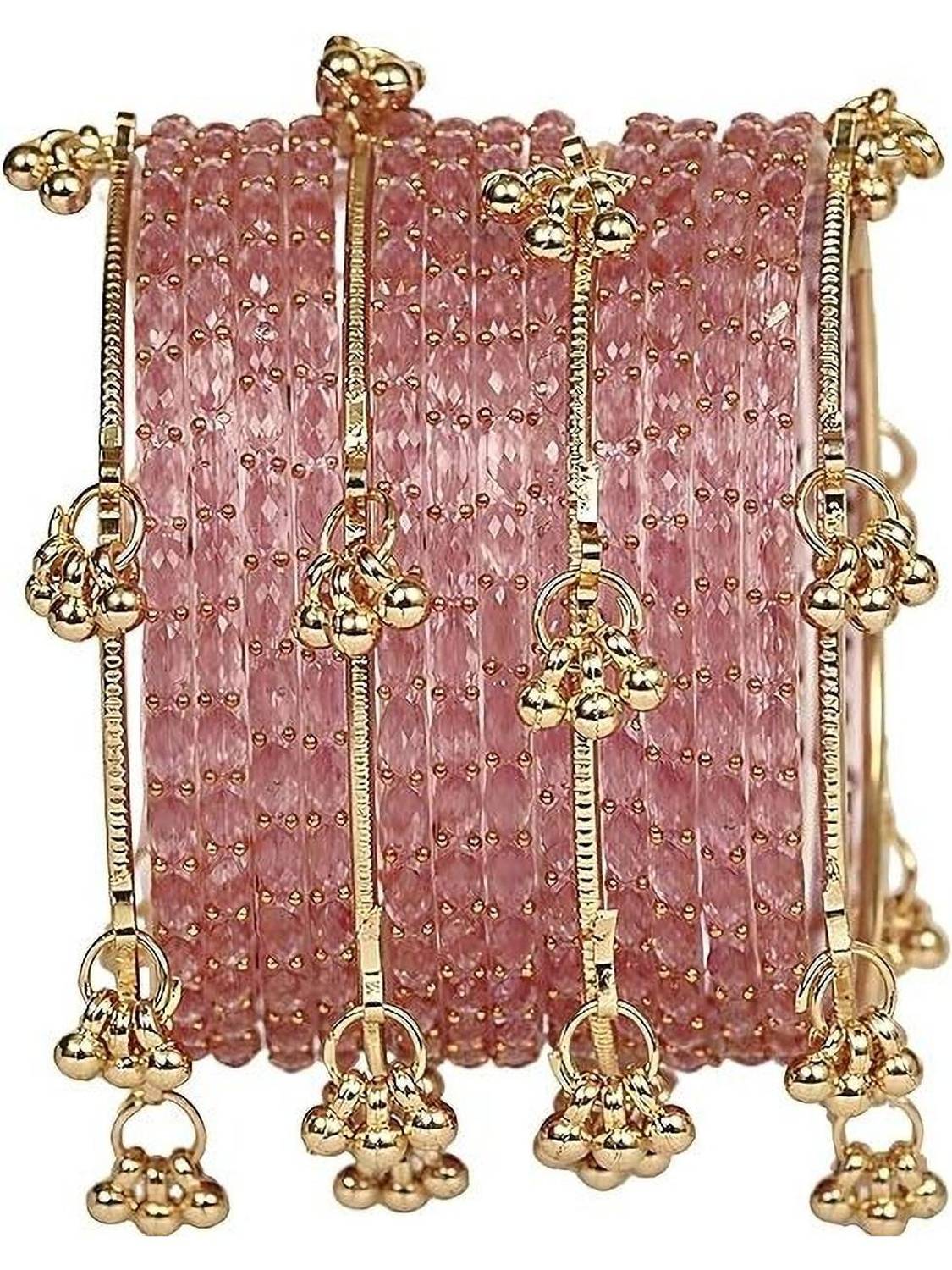 Banglezone Metal, Glass Bangle Set