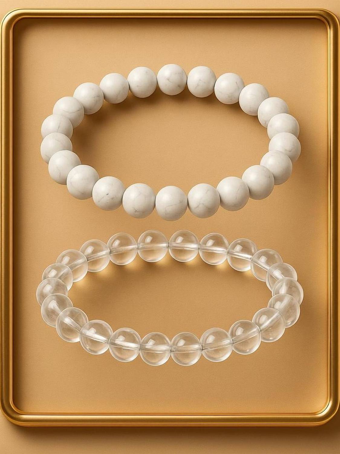 SPYRONIX REAL TREASURE Stone, Howlite, Clear Quartz Bracelet Price