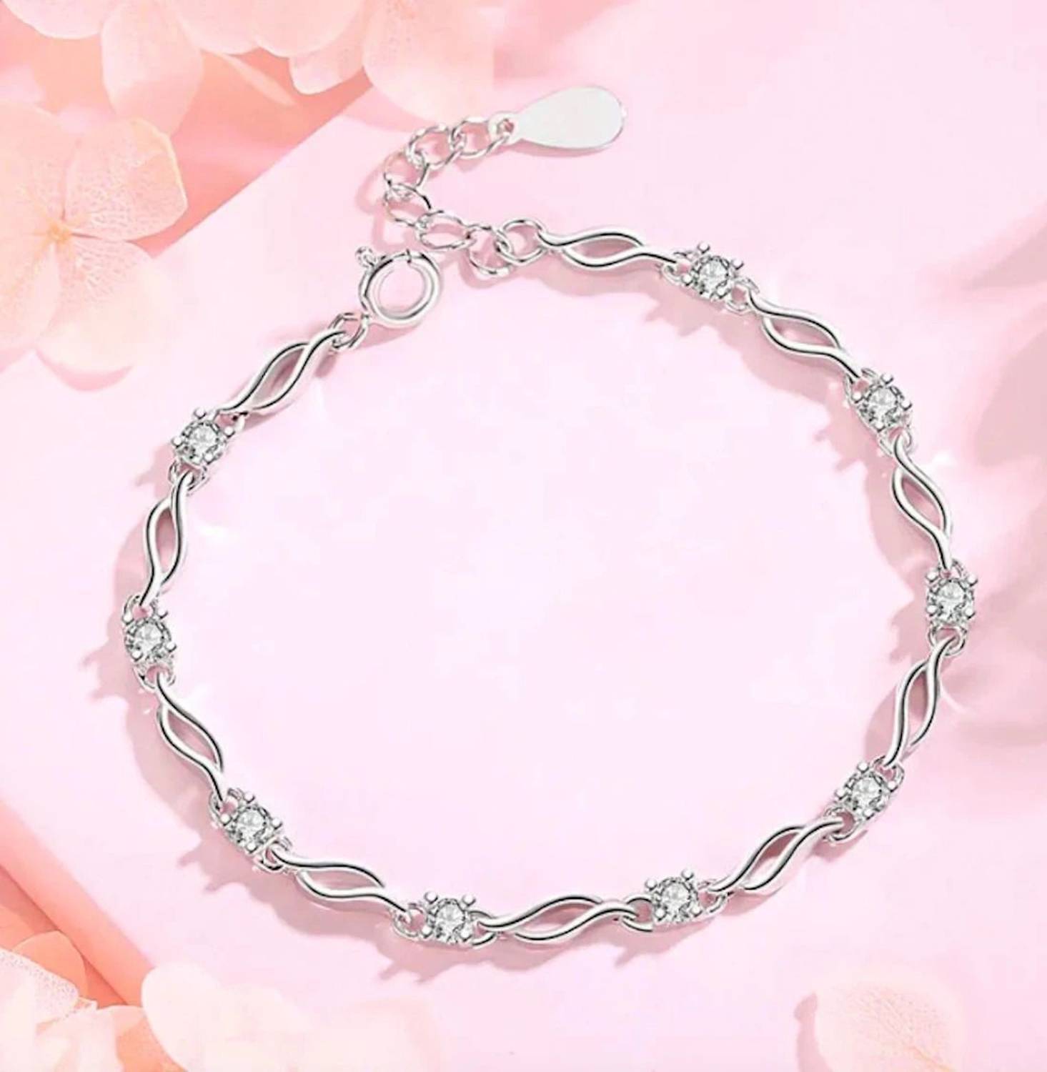Nilu's Collection Alloy Sterling Silver Bracelet - Image 3