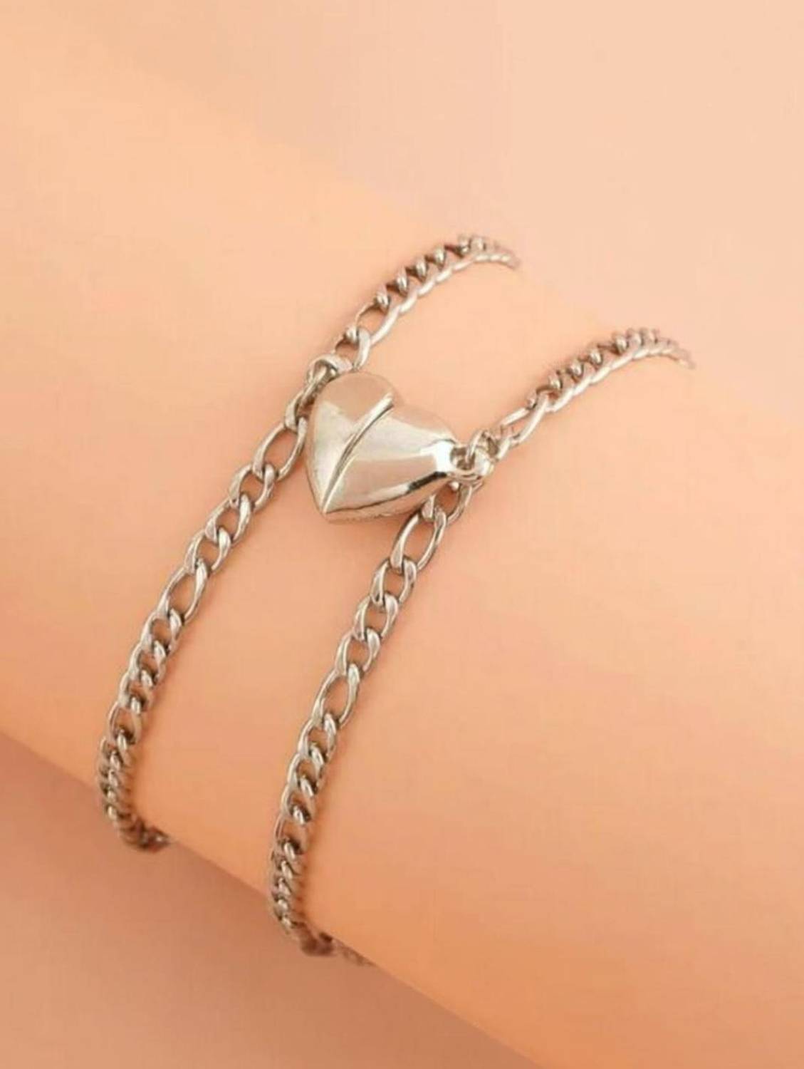 accessoo Brass Silver Coated Bracelet