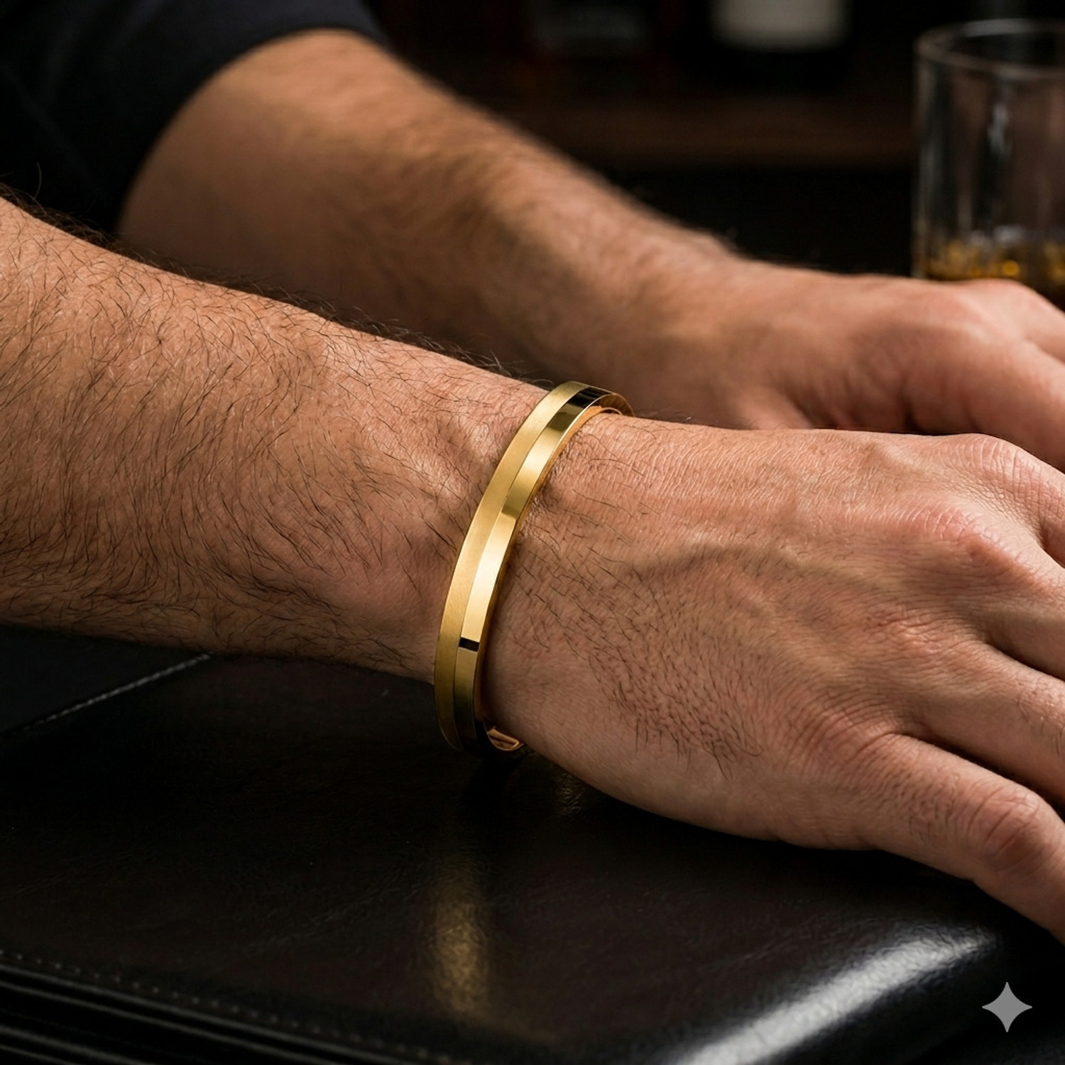 Image of FEEDNIX Stainless Steel Gold-plated Kada