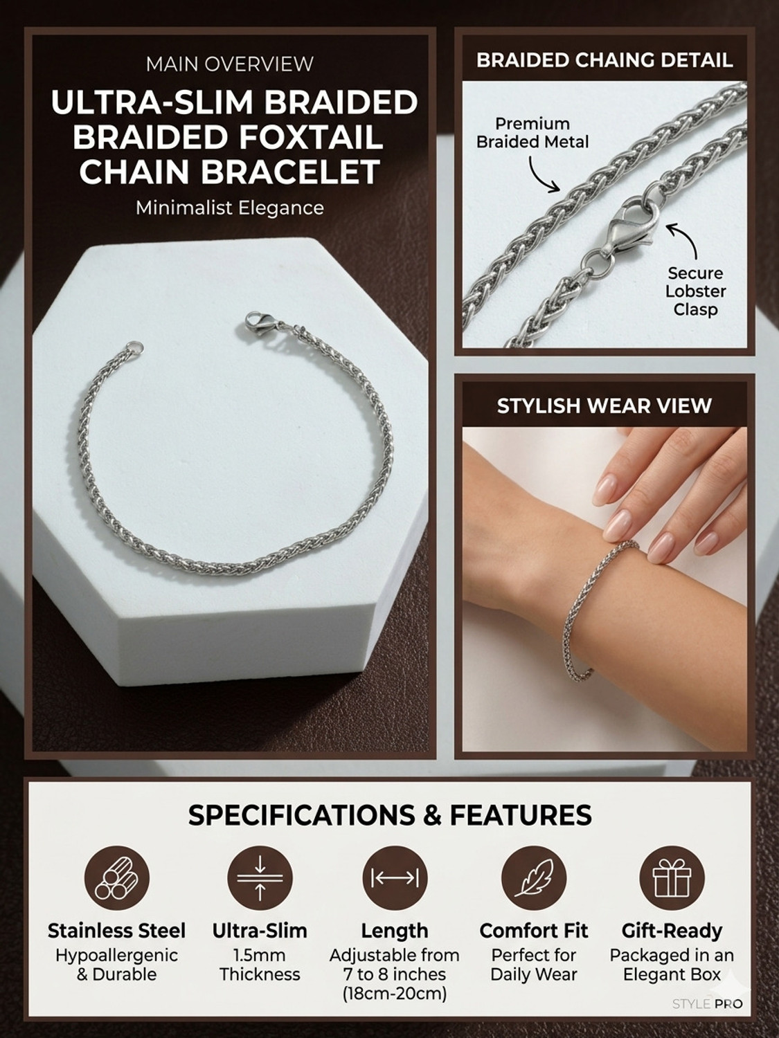 Image of rivas Stainless Steel Bracelet Set