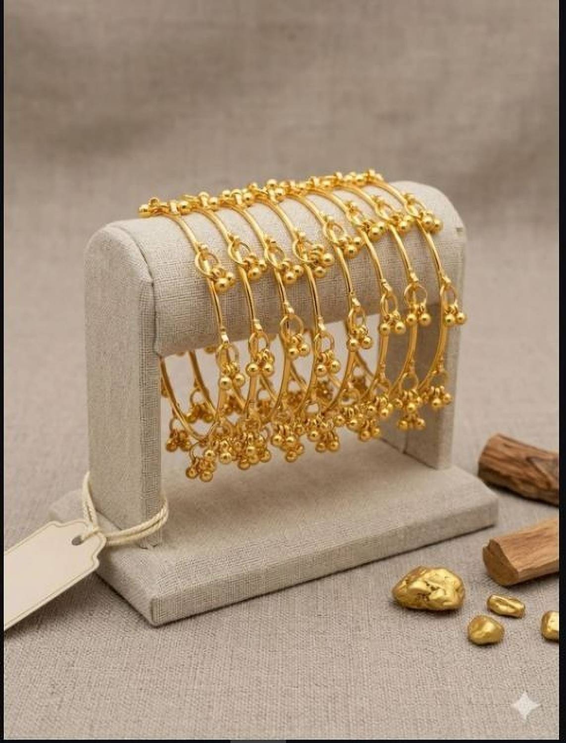 Virajsanchi Alloy Gold-plated Bangle Set Pack of 8 - Image 1