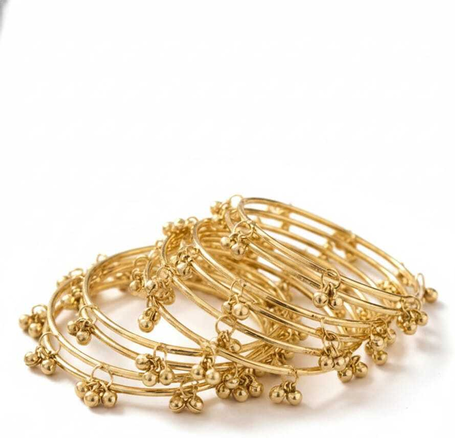 Image of Falconjewels Alloy Gold-plated Bangle Set