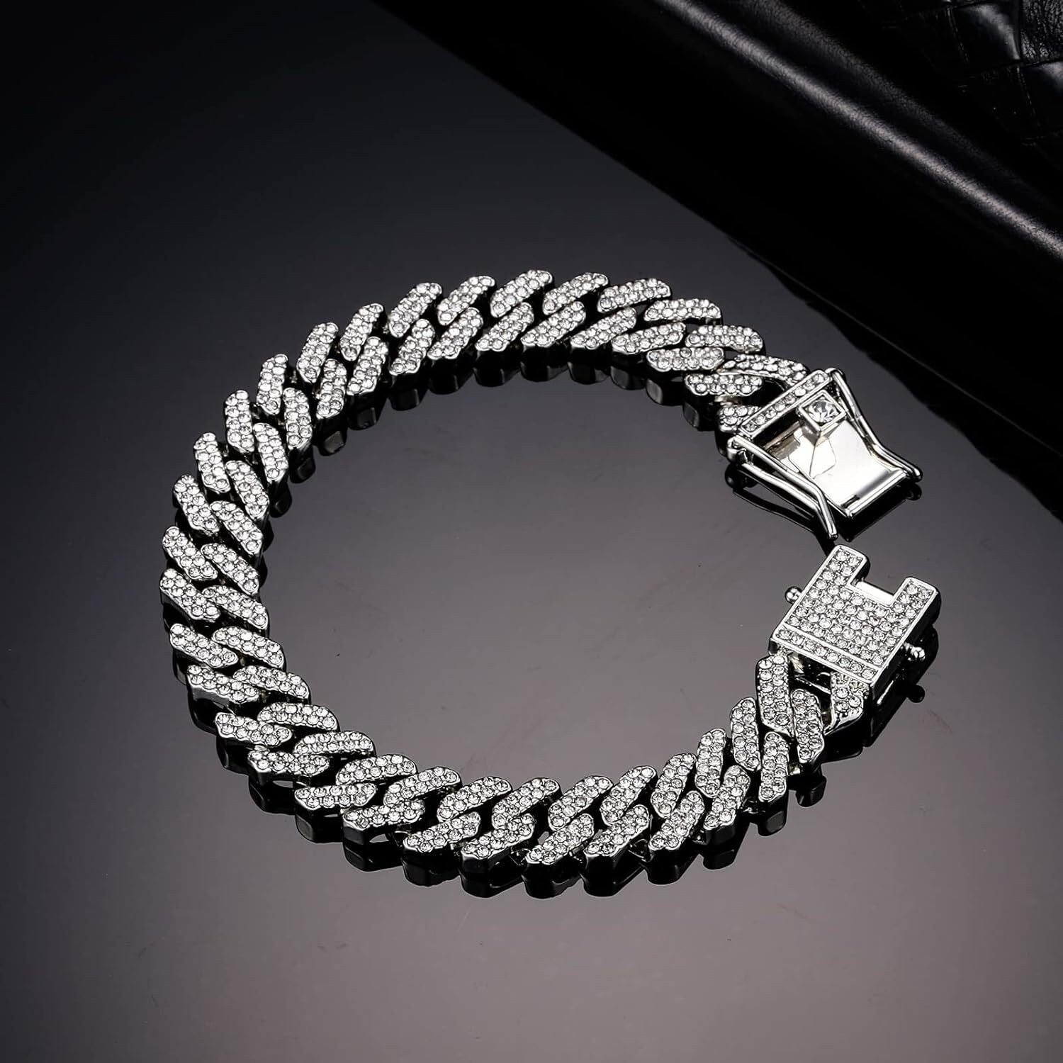Image of Roadster Metal, Alloy, Stainless Steel Cubic Zirconia, Diamond, Crystal Sterling Silver Bracelet