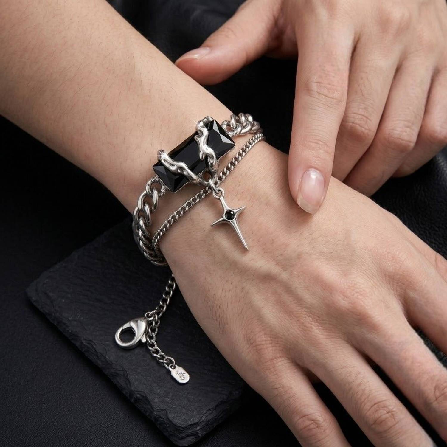 Nidhi Emporium Alloy Rhodium Bracelet - Image 3