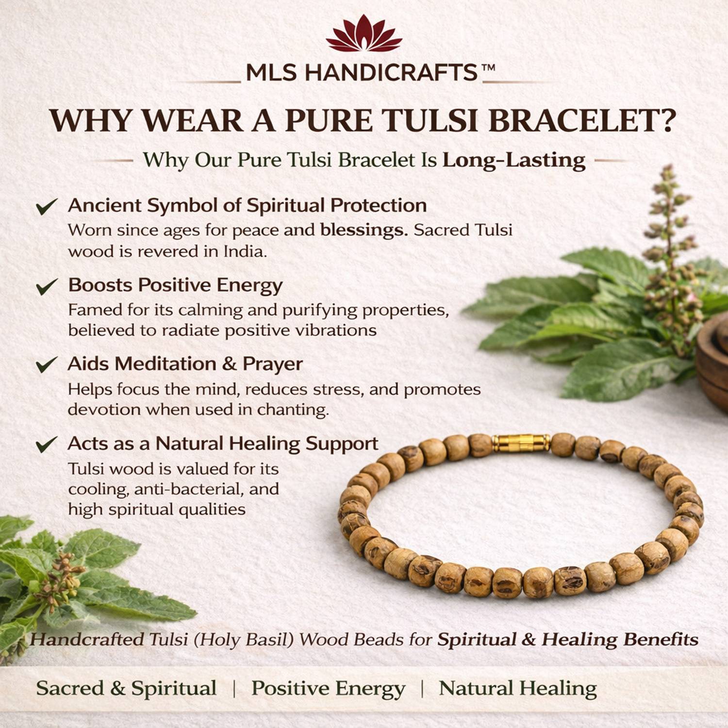 MLS Handic Wooden Bracelet - Image 4