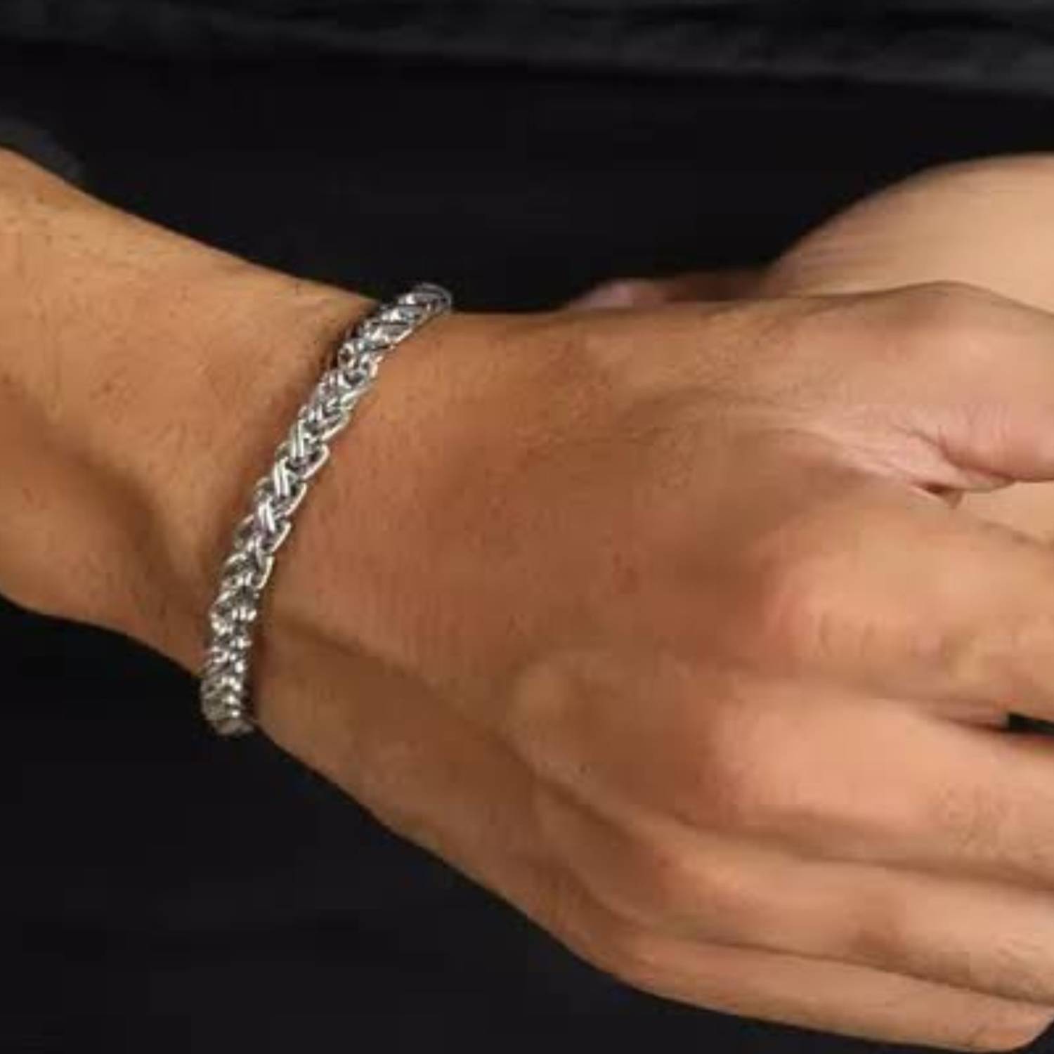 syrma Stainless Steel Silver Bracelet - Image 3